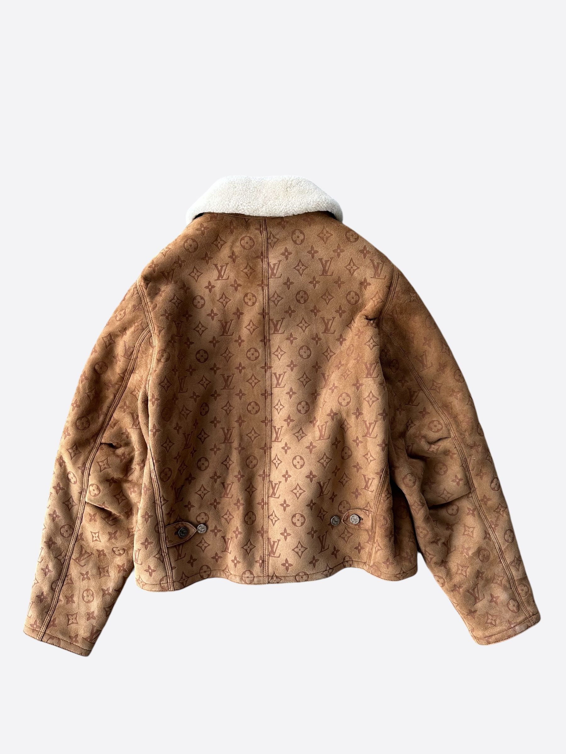 Louis Vuitton Louis Vuitton Brown Monogram Shearling Jacket Size US XXL / EU 58 / 5 - 2 Thumbnail