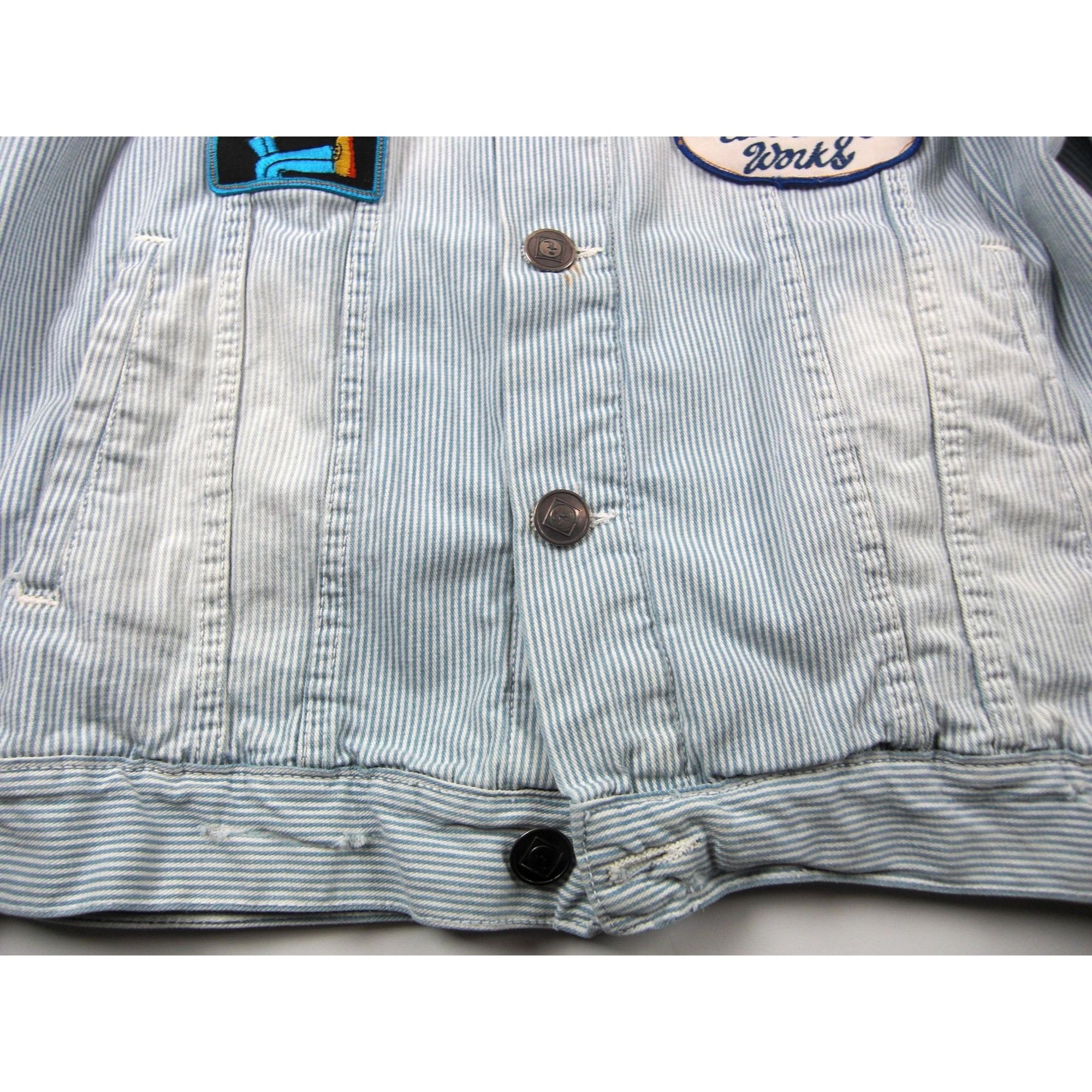 Other Vintage Classic Blue Denim Jean Jacket Distressed Size Large Size US L / EU 52-54 / 3 - 12 Thumbnail
