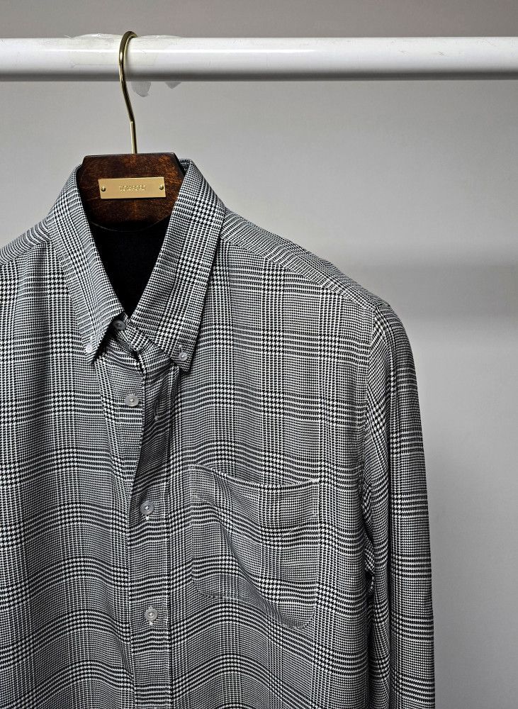 Tom Ford o1sm1stk0824 Down Shirt in Grey Size US M / EU 48-50 / 2 - 2 Thumbnail