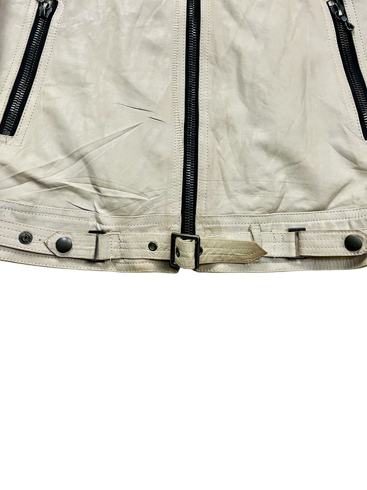 Shellac 2000s Shellac - White Cyber Rider Leather Jacket Size US M / EU 48-50 / 2 - 7 Thumbnail