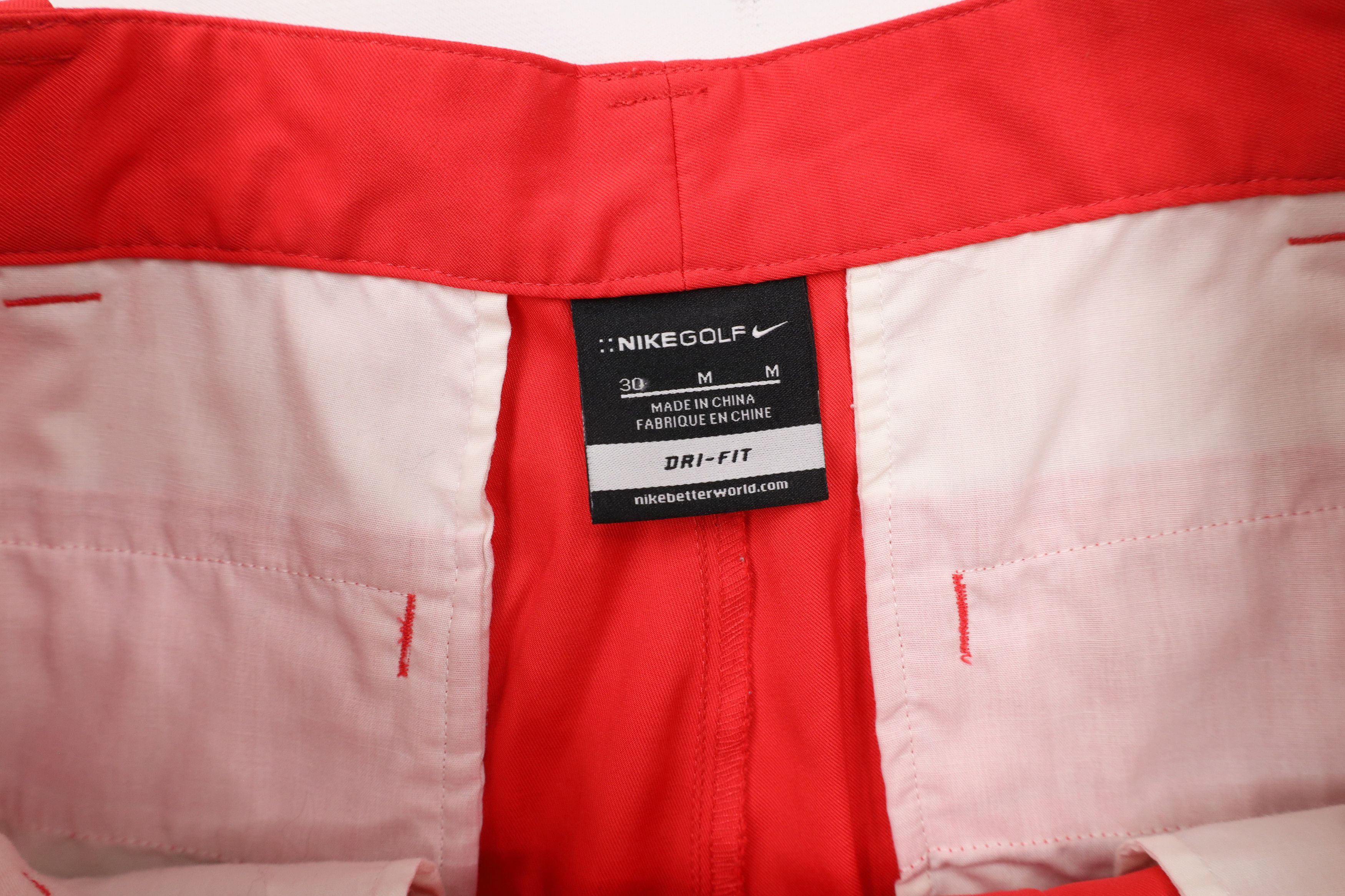 Nike × Vintage Nike Golf Flat Front Golfing Chino Shorts Solar Red Size US 30 / EU 46 - 8 Thumbnail