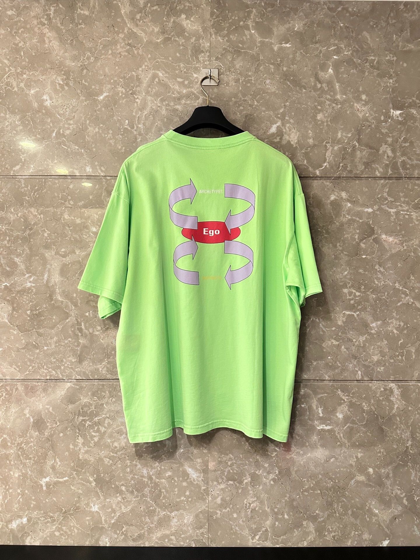 Balenciaga Balenciaga Fluorescent Green Short-Sleeve T-Shirt Size US M / EU 48-50 / 2 - 1 Thumbnail