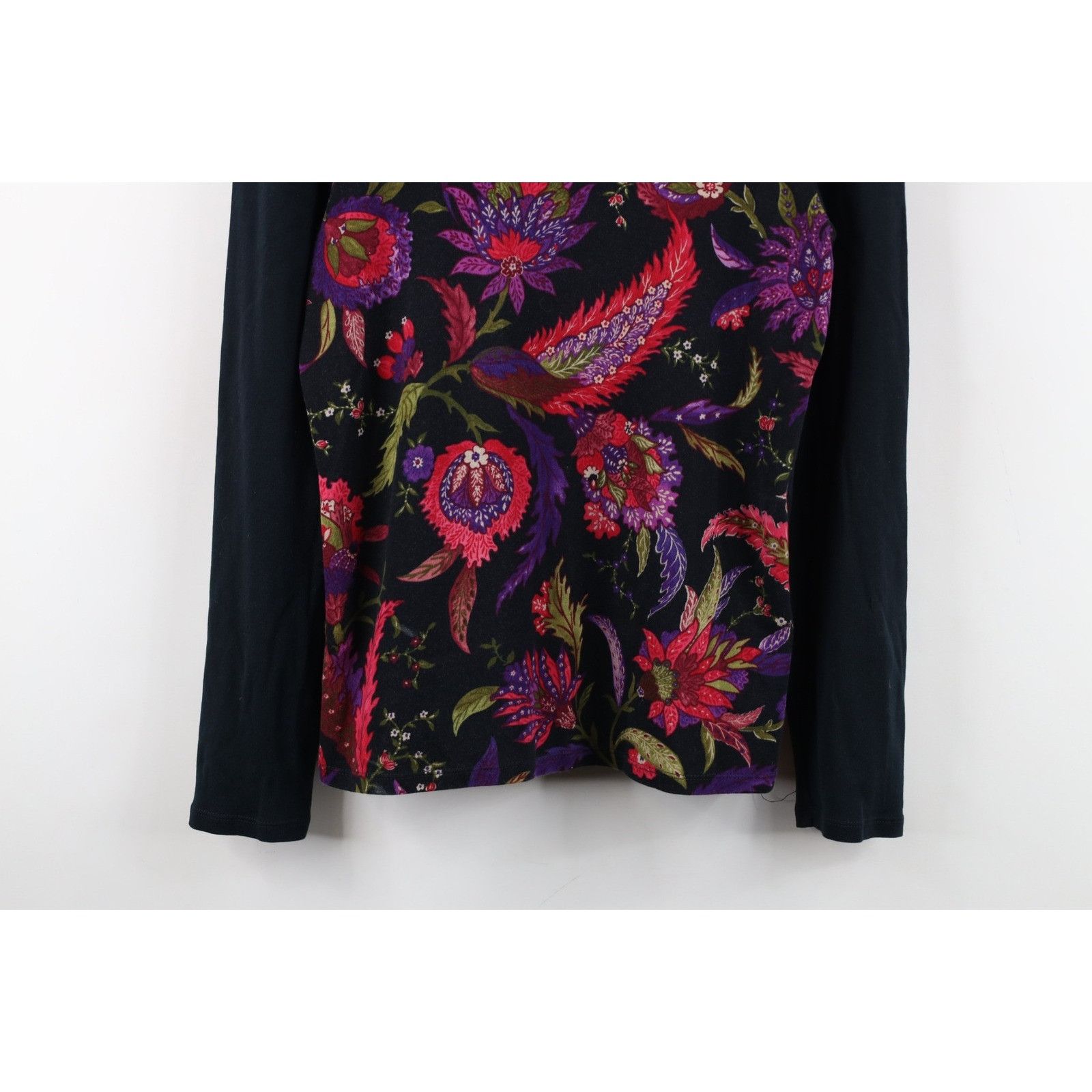 Polo Ralph Lauren Vintage 90s Ralph Lauren Paisley Flower Long Sleeve T-Shirt Size L / US 10 / IT 46 - 3 Thumbnail