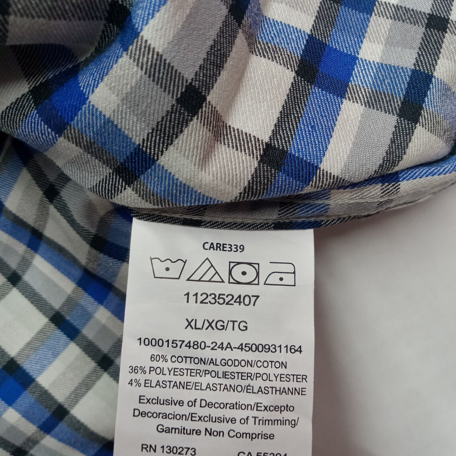 Wrangler Wrangler Utility Shirt Men's XL Blue Gray Plaid Regular Fit Size US XL / EU 56 / 4 - 7 Thumbnail