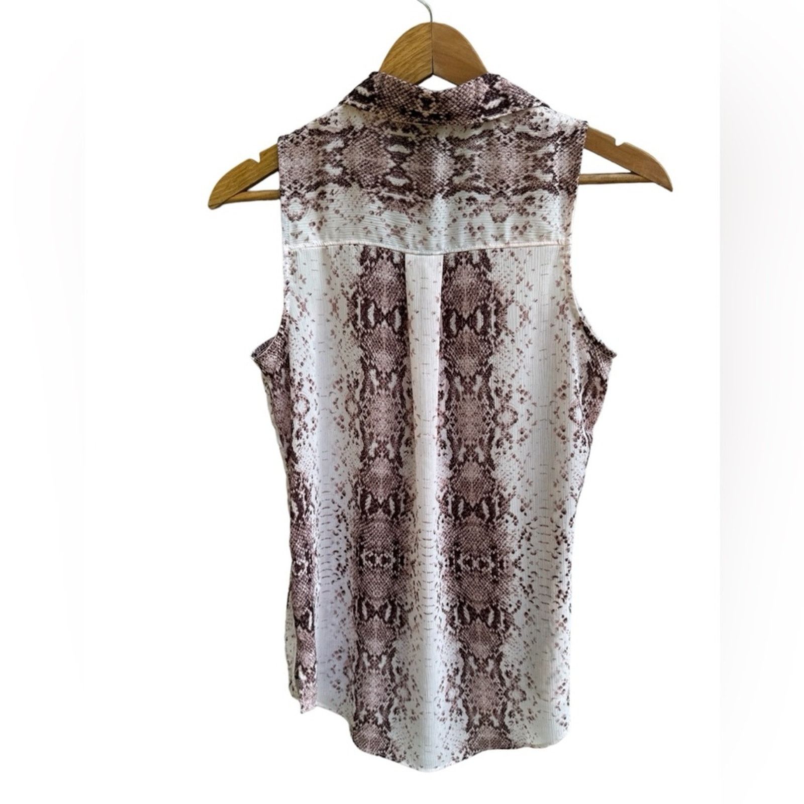 Rachel Zoe Rachel Zoe Sleeveless Collar Snakeskin Print Blouse Size XS Size XS / US 0-2 / IT 36-38 - 10 Thumbnail