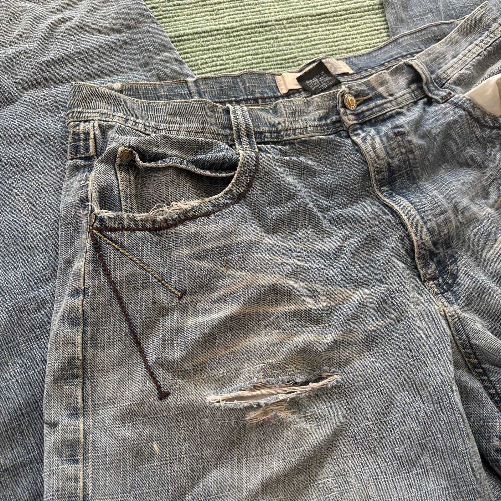 Vintage Vintage Y2K Baggy Faded eXa Jeans Sz 40x34 Size 40" / US 18 - 3 Thumbnail