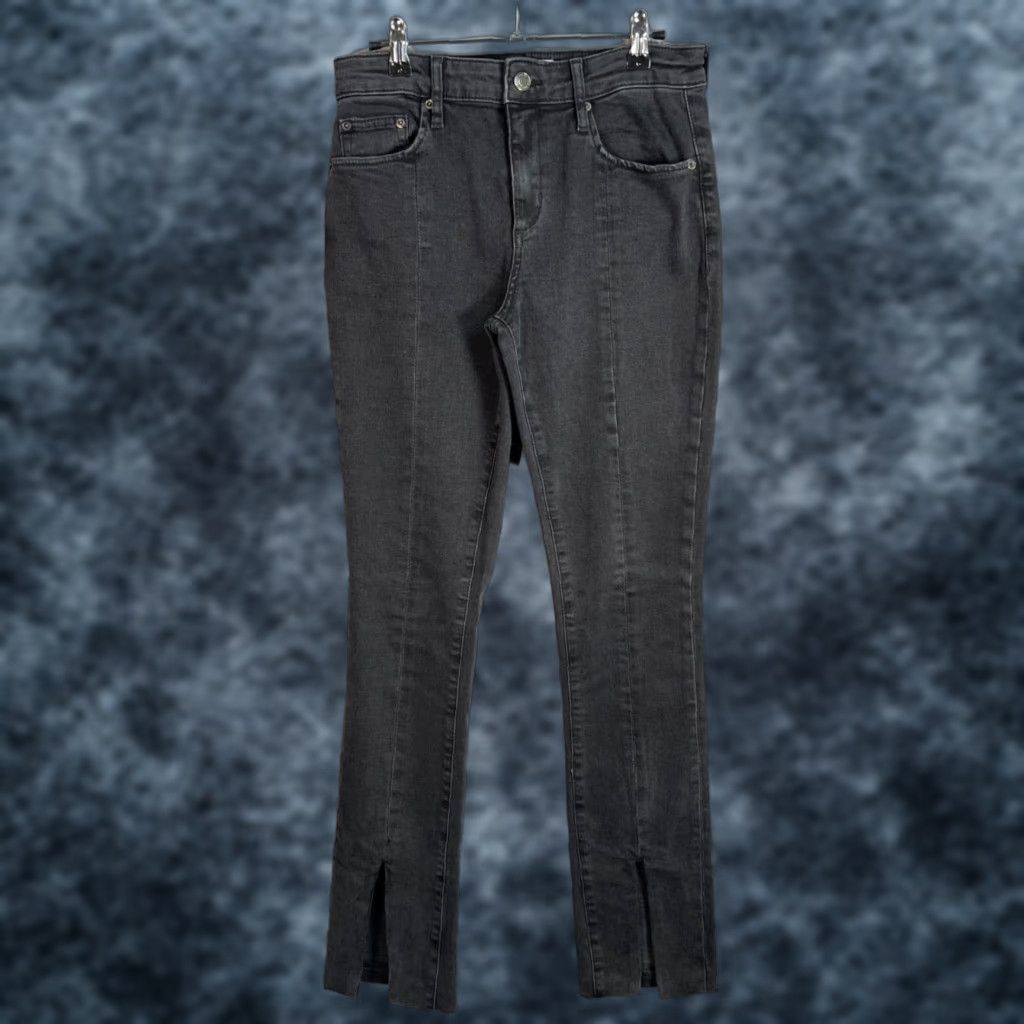 Zara Zara Jeans The Olivia Mid-Rise Straight-Leg Gray 6 Womens Cotton Denim 5-Pocket Inseam 33 in Regular Rise Mid Vintage: No Size 28" / US 6 / IT 42 - 1 Thumbnail