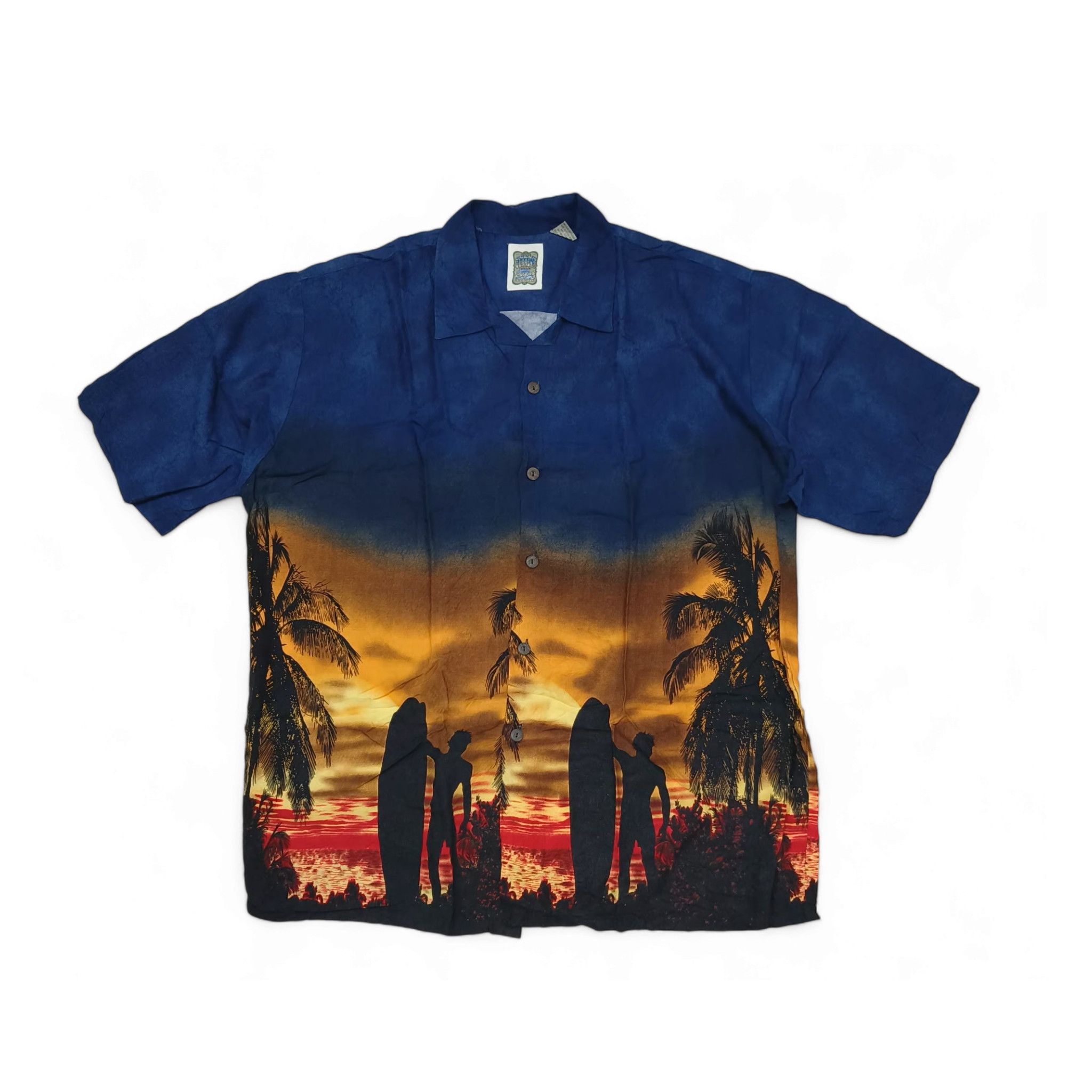 Ocean Current Vintage Ocean Current Surfer Boys Rayon Hawaiian Shirt Size US XL / EU 56 / 4 - 1 Thumbnail