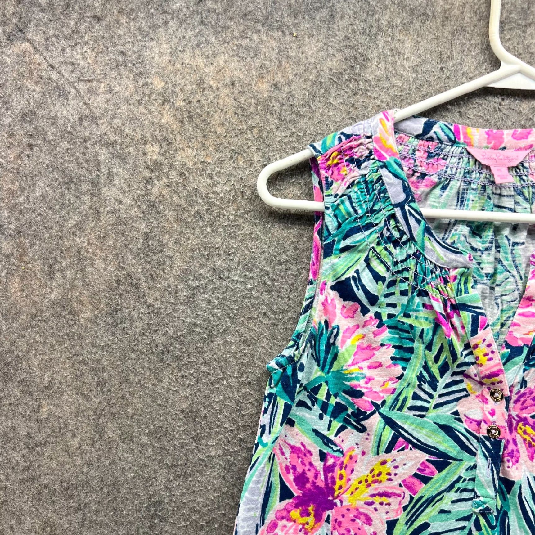 Lilly Pulitzer Lilly Pulitzer Dress Womens XS Green Pink Sleeveless Floral Print Summer Pencil Dress Women XS Pink Floral Size XS / US 0-2 / IT 36-38 - 6 Thumbnail
