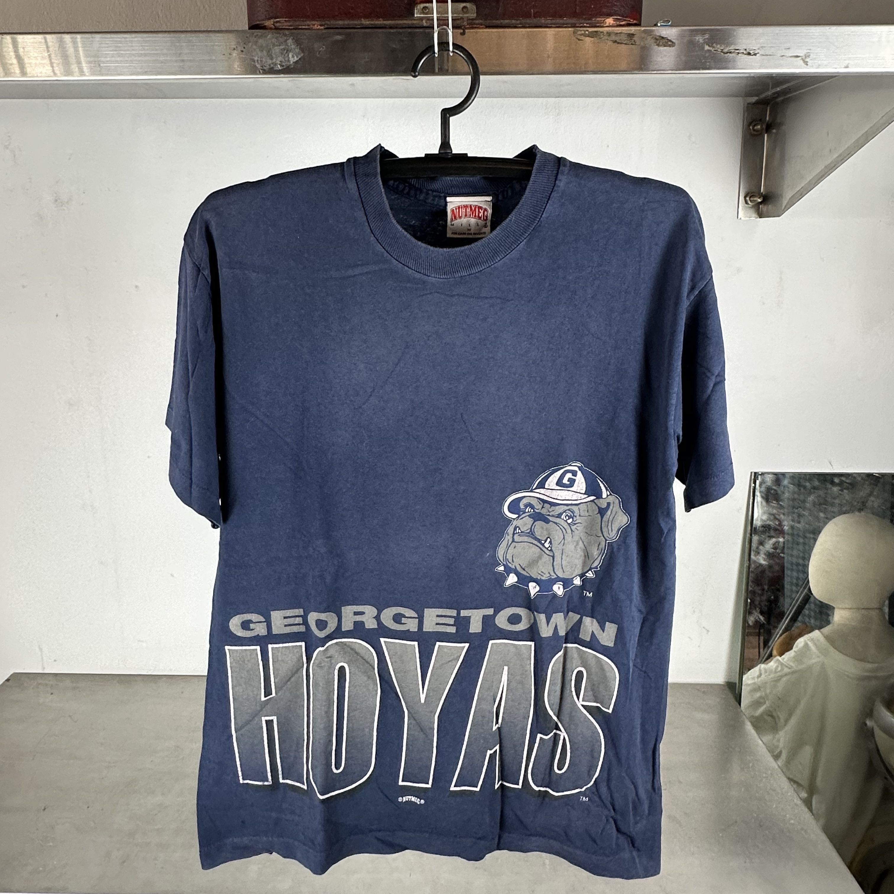 Vintage 90s Georgetown Hoyas Double Sided NCAA Nutmeg T-shirt Size US L / EU 52-54 / 3 - 1 Thumbnail
