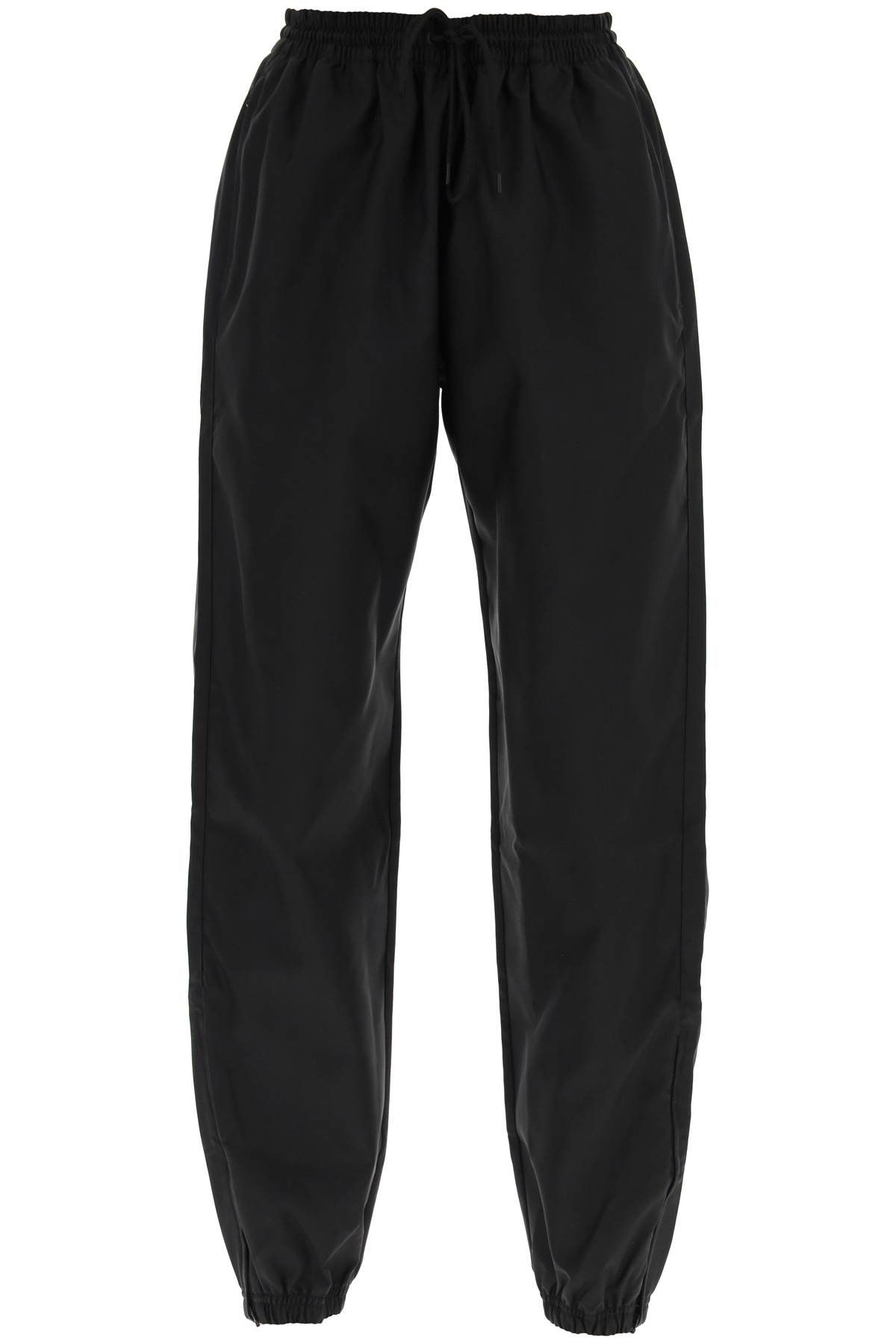 image of Wardrobe NYC High-Waisted Nylon Pants in Nero, Women's (Size 26)