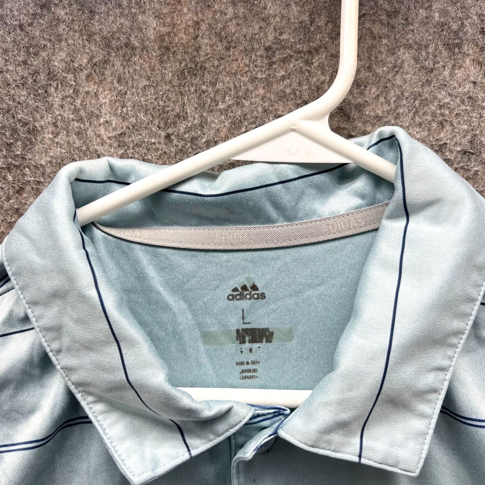 Adidas Adidas Polo Shirt Mens Large Blue Stripes Preppy 365 Performance Golf Climalite Shirt Size US L / EU 52-54 / 3 - 6 Thumbnail