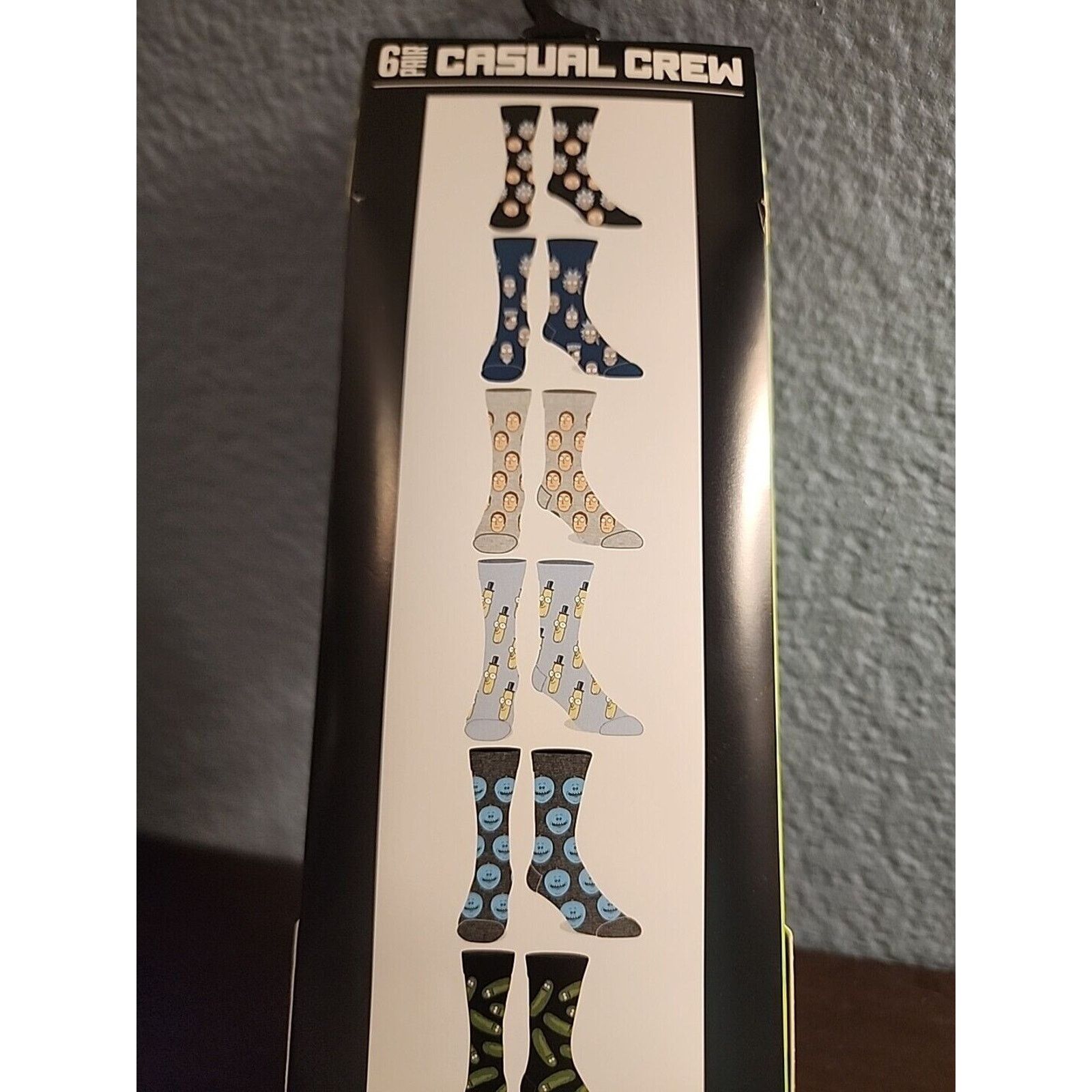 Swims New Rick & Morty Cartoon 6 Pair CREW SOCKS Men Size 8-12 B Size 26 - 2 Thumbnail
