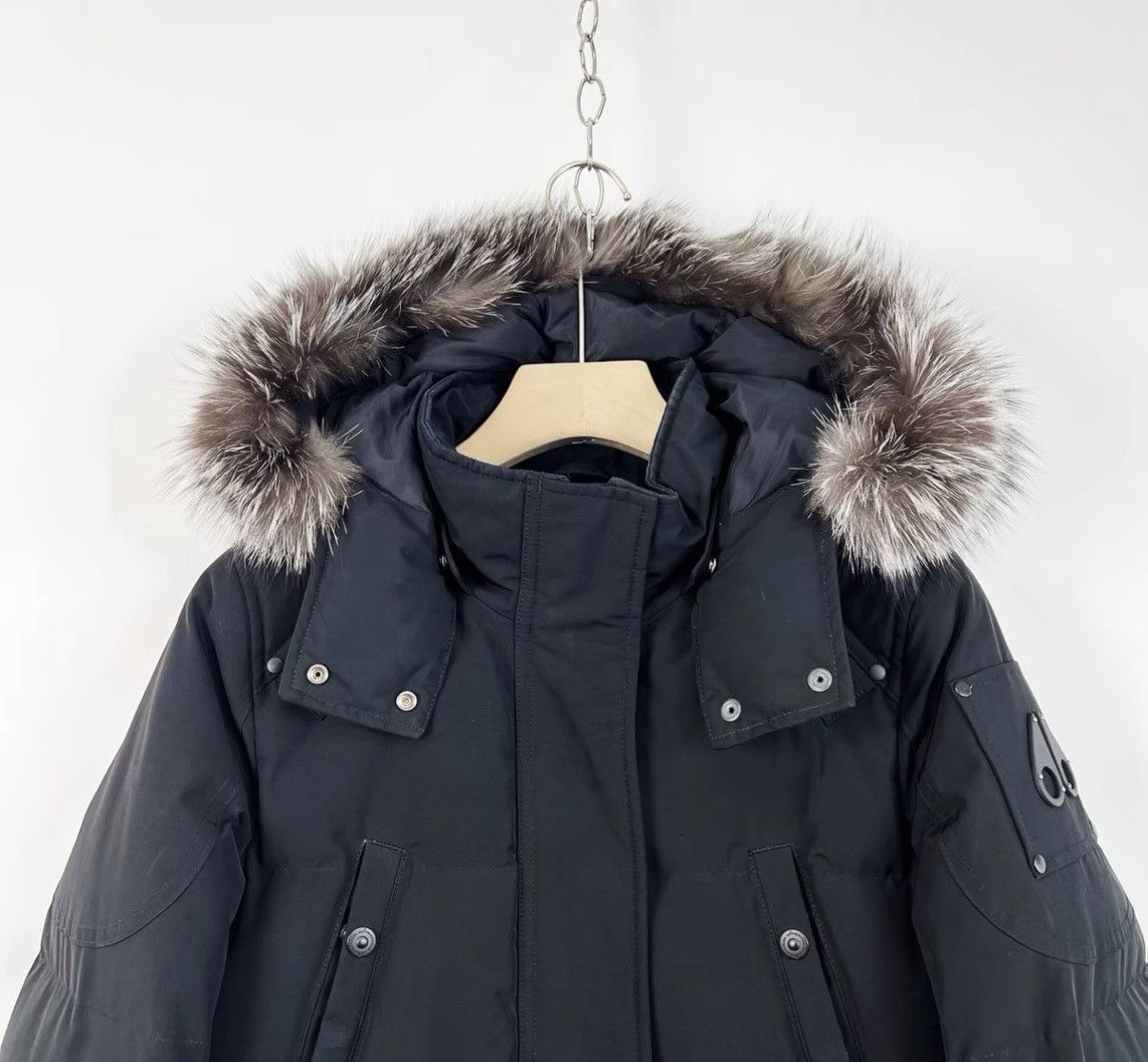 Moose Knuckles Moose Knuckles / MK / Black Hooded Mid-Long Down Jacket K12 Size M / US 6-8 / IT 42-44 - 3 Thumbnail