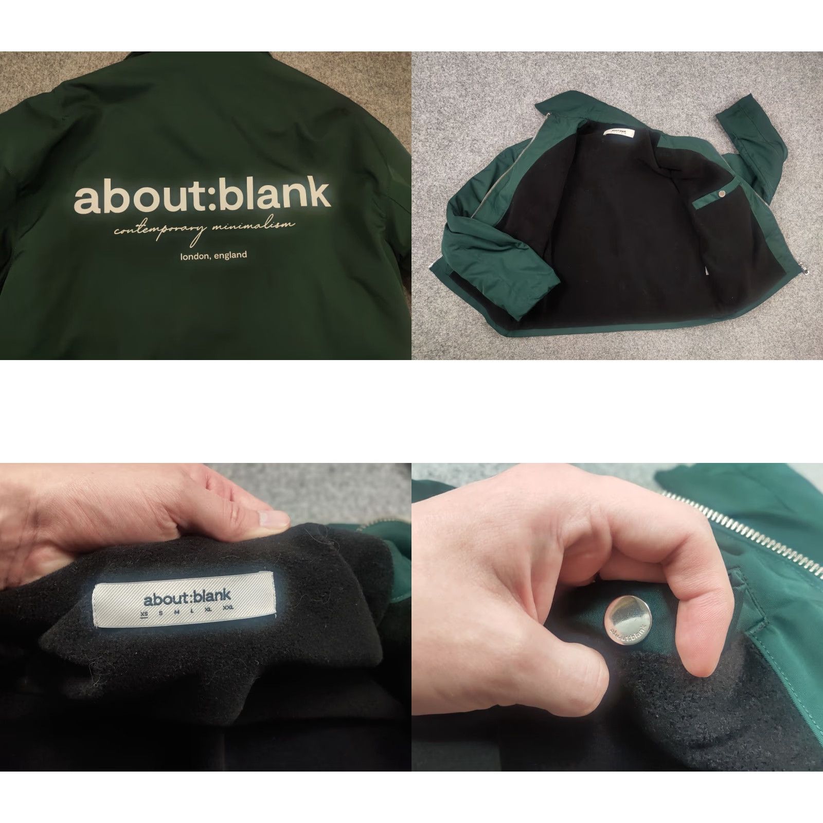 About:Blank About :blank Design Men's Box Logo Cropped Jacket Epsom Green Size US XS / EU 42 / 0 - 9 Thumbnail