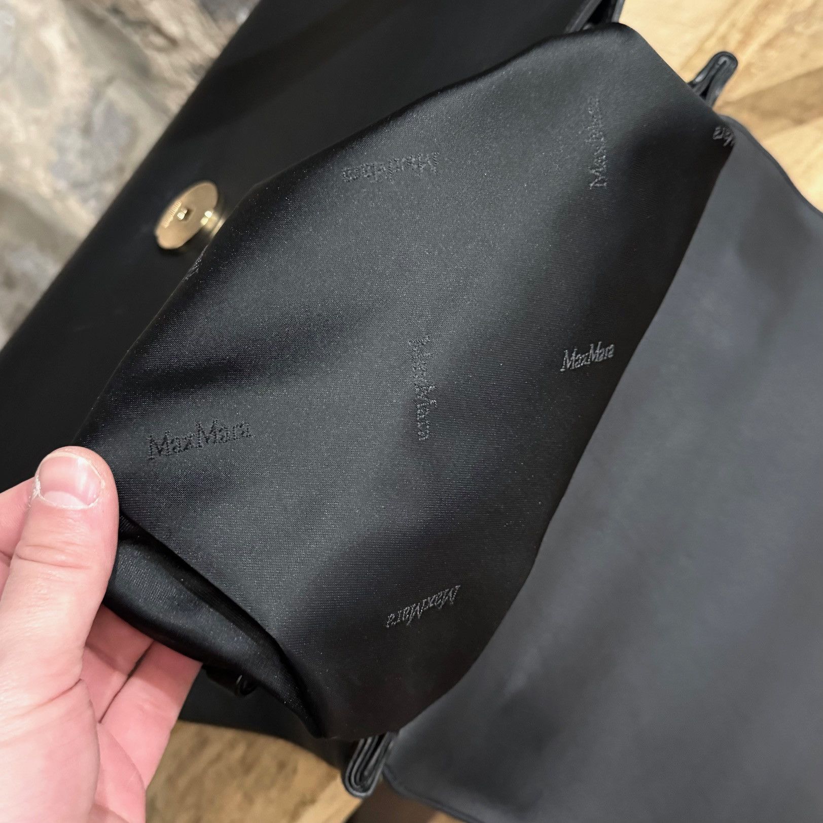 Max Mara Max Mara Black Leather Ottelia J Bag Size ONE SIZE - 11 Thumbnail