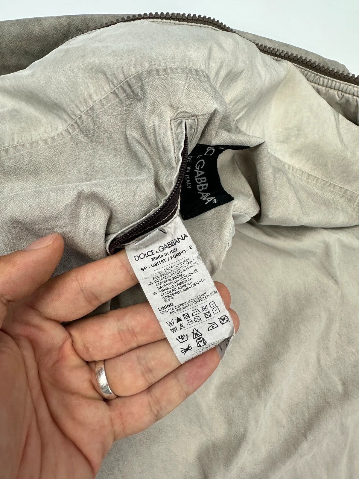Dolce & Gabbana Dolce & Gabbana Grey Nylon Faded Bomber Jacket Size US M / EU 48-50 / 2 - 15 Thumbnail