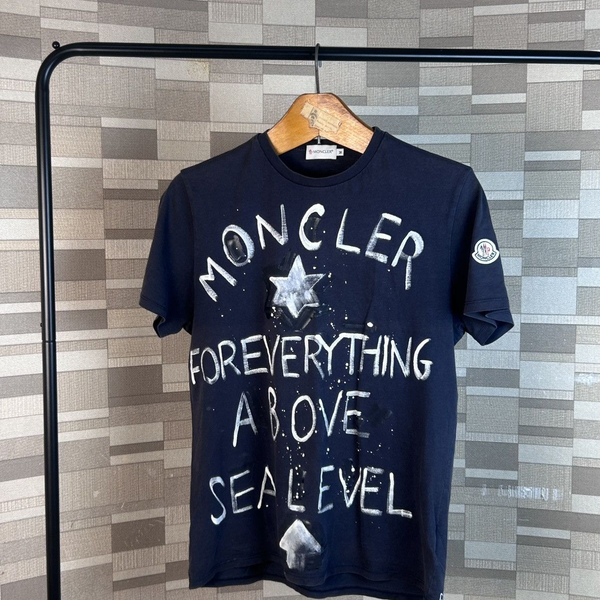 Moncler !extremely rare Moncler full print logo T-shirt Size US S / EU 44-46 / 1 - 1 Thumbnail