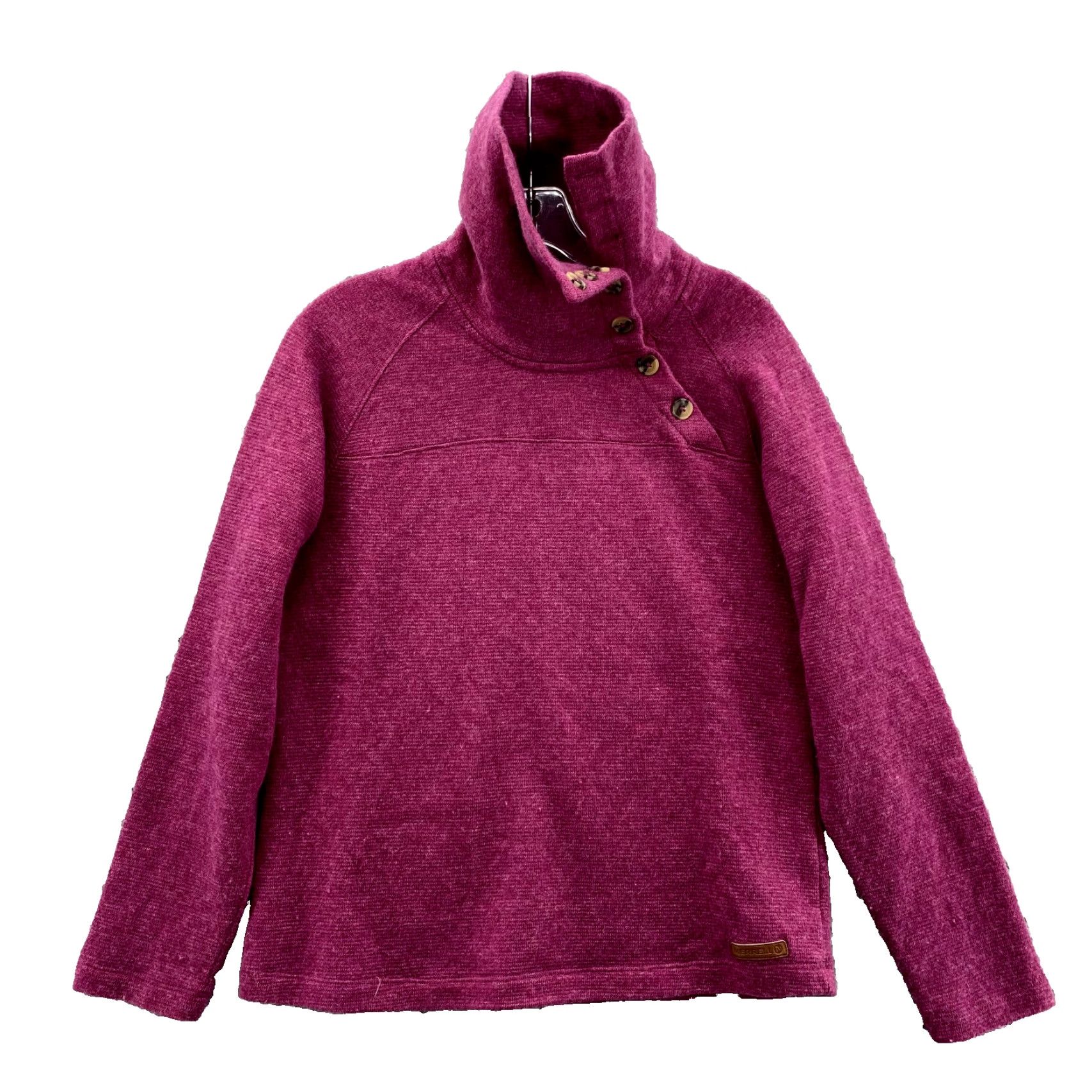 Merrell Merrell Sweater Womens Pink Medium Wool Blend Buttoned Turtle Neck Hiking Preppy Size M / US 6-8 / IT 42-44 - 2 Thumbnail