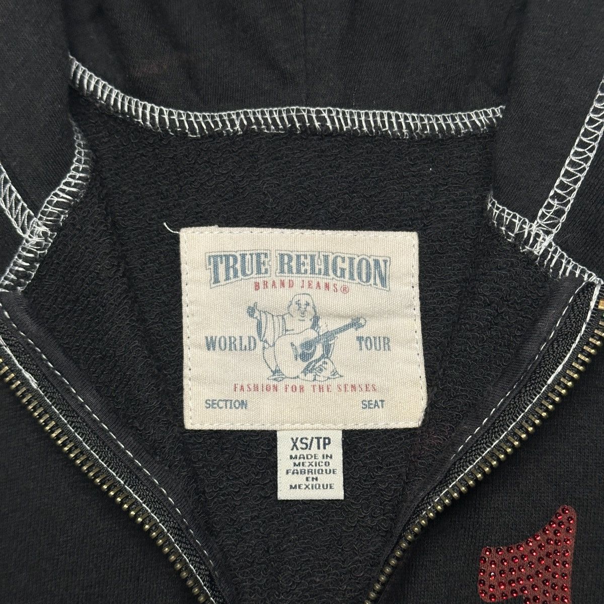 True Religion TRUE RELIGION Sleeveless Hoodie with Crystal Retail $148 Size XS / US 0-2 / IT 36-38 - 7 Thumbnail