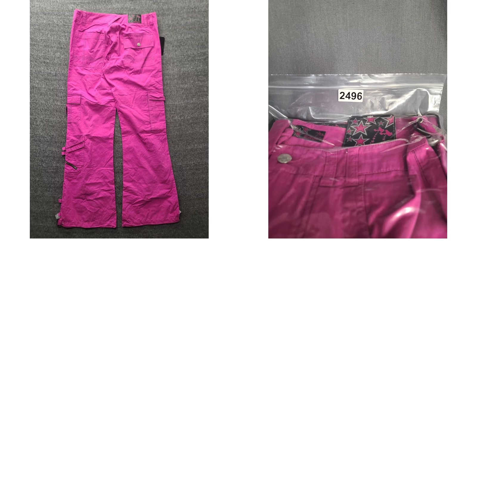 Vintage VINTAGE Kikgirl Pink Cargo Pants Wide Leg Y2K Rave 90s 00s Womens 5 Size 27" / US 4 / IT 40 - 11 Thumbnail