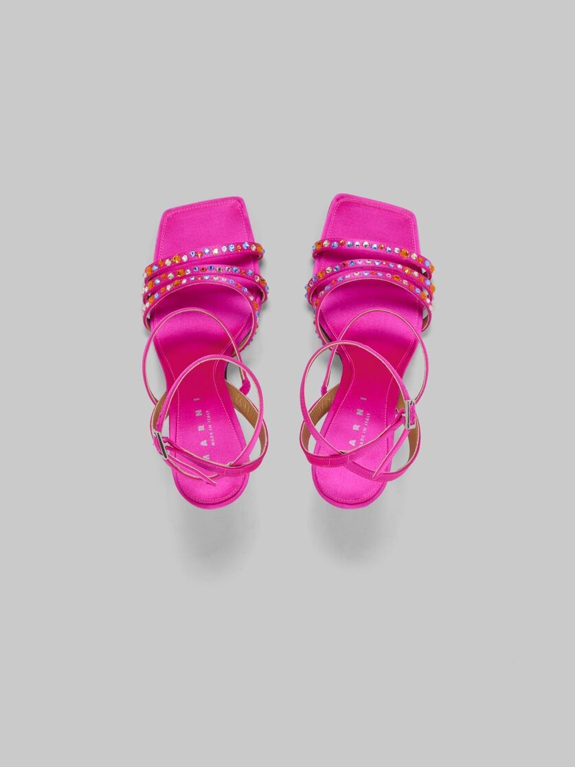 Marni o1w1db10125 Satin Strappy Sandals in Fuchsia Size US 9 / IT 39 - 4 Thumbnail