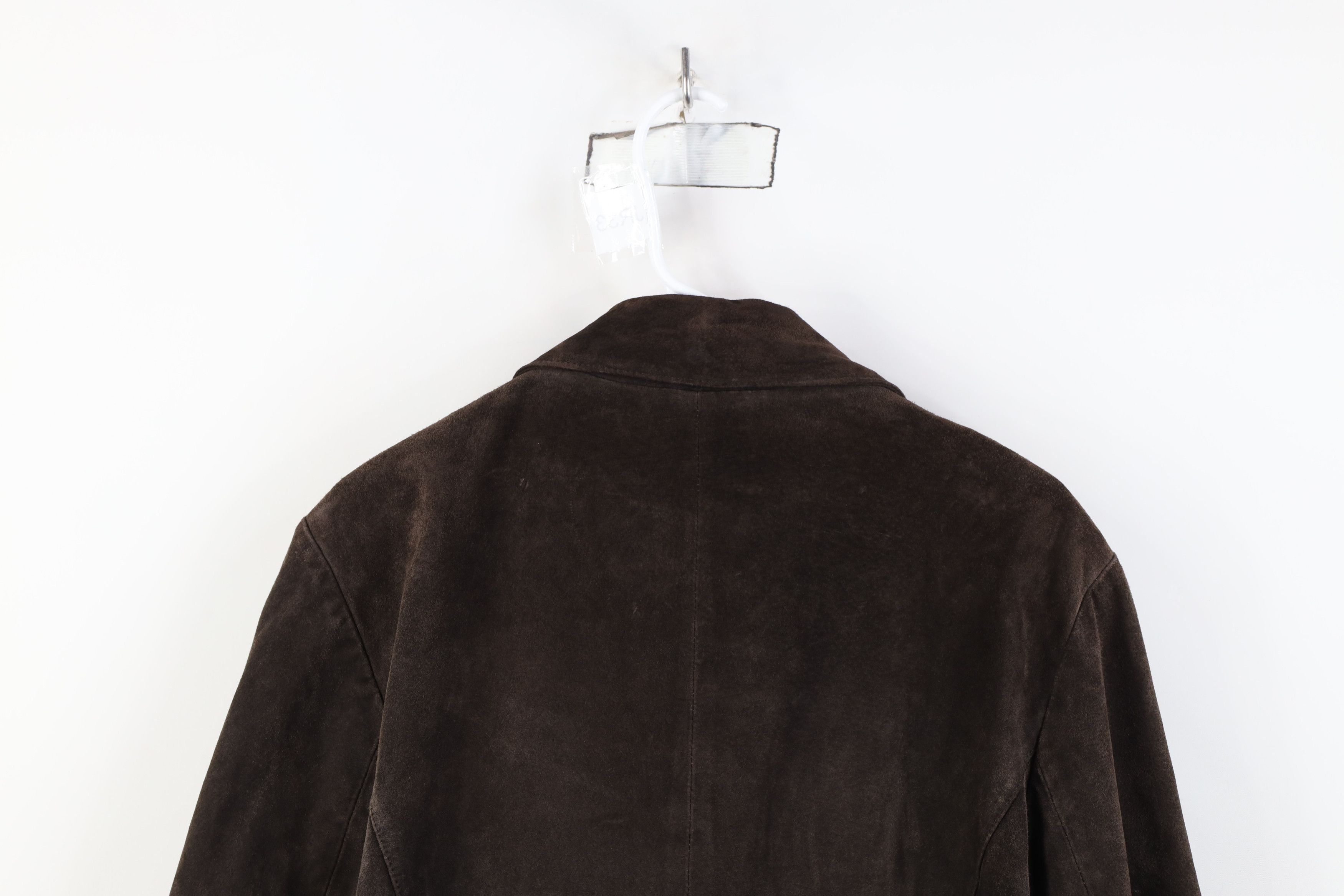 Vintage Vintage 90s Streetwear Suede Leather Full Zip Jacket Size L / US 10 / IT 46 - 15 Thumbnail
