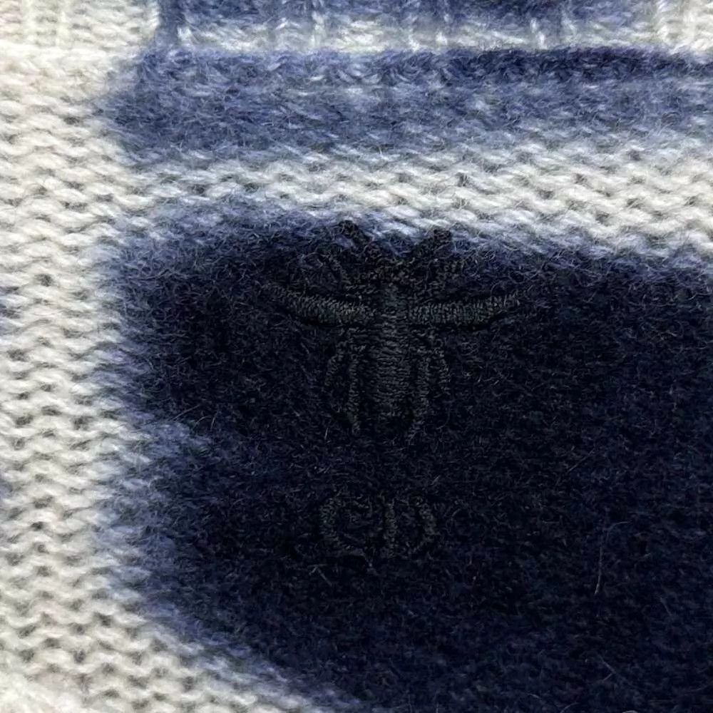 Dior Dior blue white tie-dye cashmere sweater size 36 Size XS / US 0-2 / IT 36-38 - 4 Thumbnail
