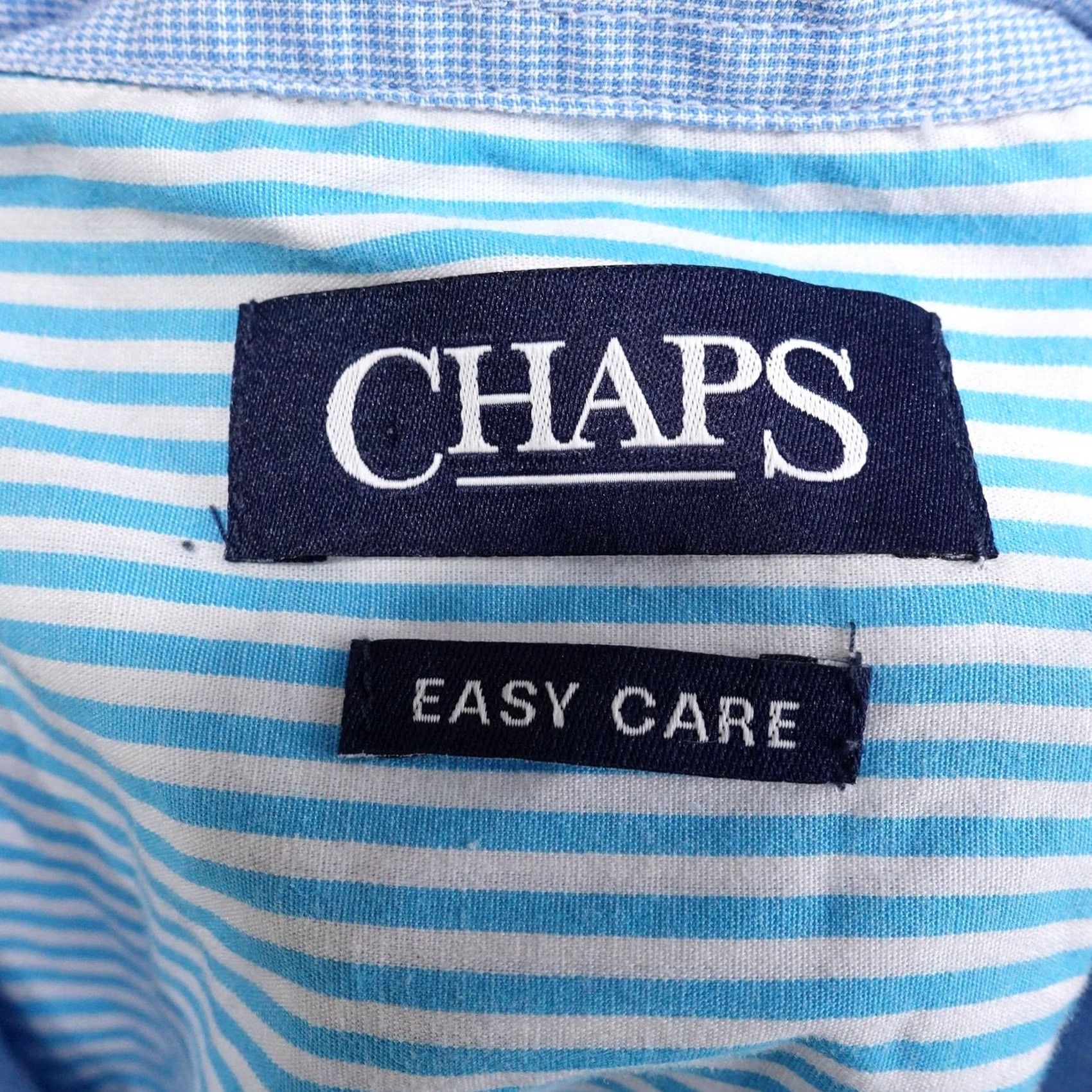 Chaps Chaps Shirt Mens 3XLT Blue Striped Long Sleeve Button-Up Cotton Blend Embroidered Size US XXL / EU 58 / 5 - 5 Thumbnail