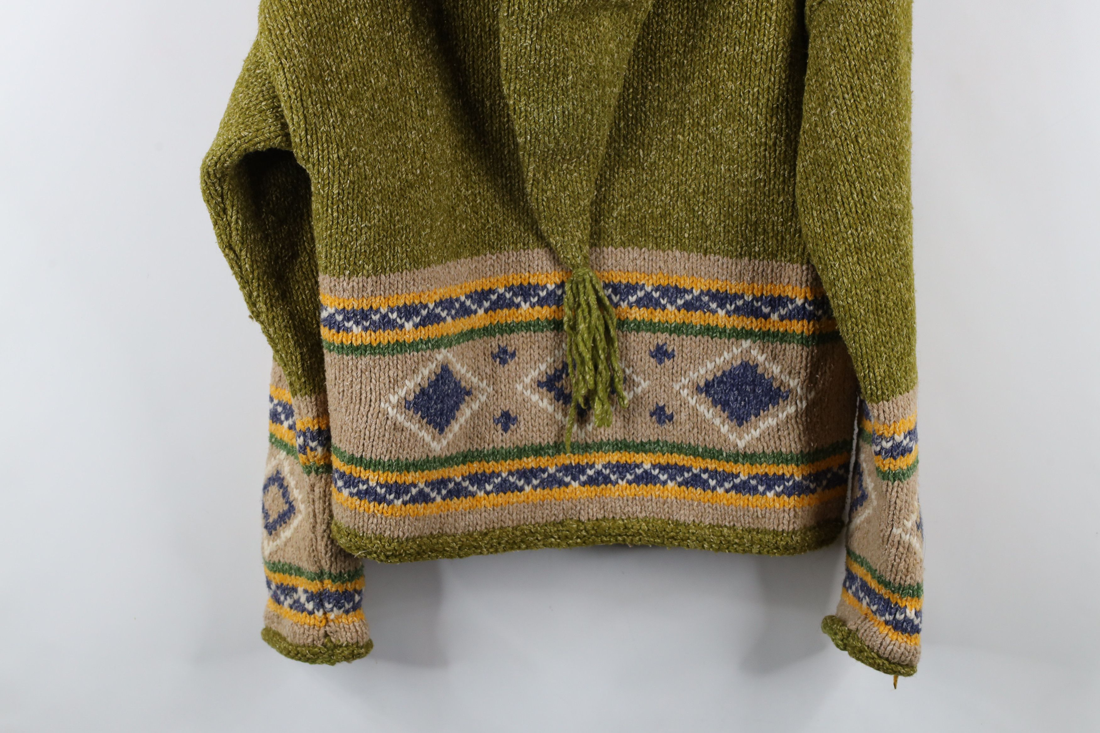 Vintage Vintage 90s Streetwear Fairy Elf Wool Knit Hoodie Jacket Size M / US 6-8 / IT 42-44 - 14 Thumbnail