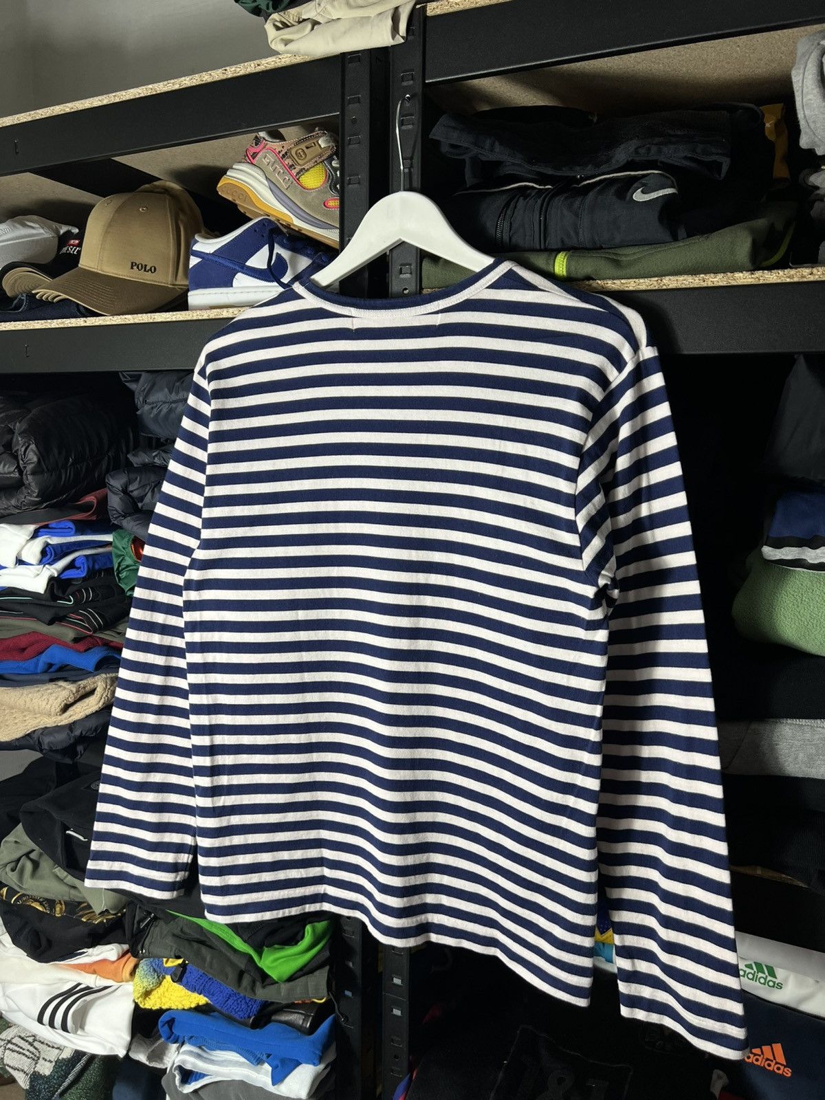 Comme des Garcons PLAY Comme des Garçons PLAY Stripe Long Sleeve T‑Shirt Navy White Size US M / EU 48-50 / 2 - 9 Thumbnail