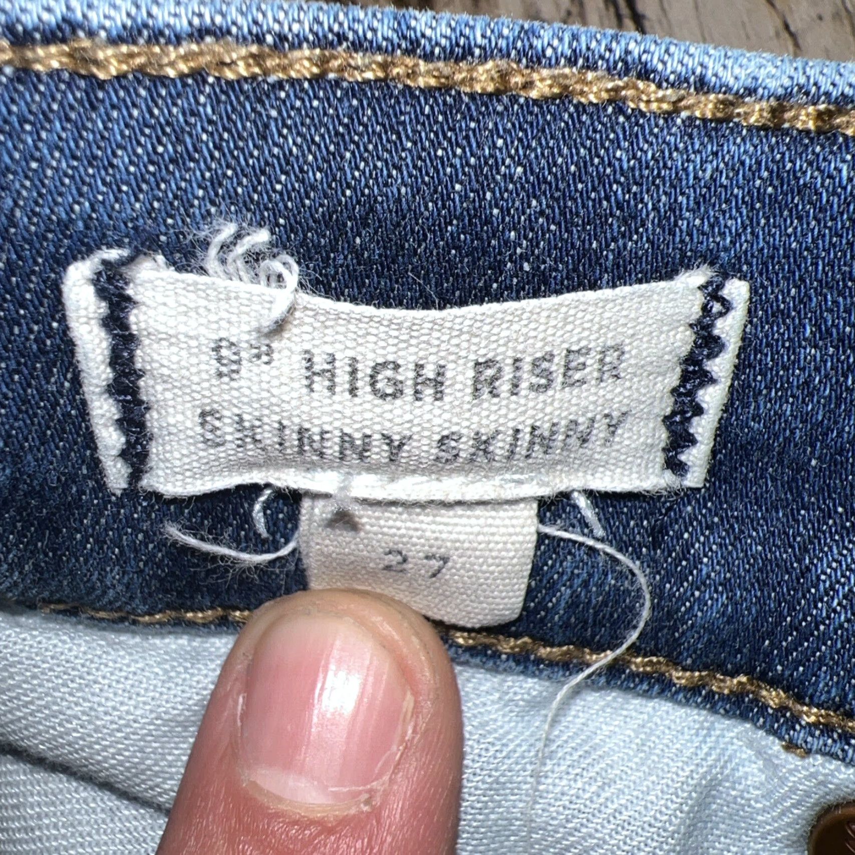 Madewell Madewell Jeans Womens 27 Skinny Distressed 9” High Riser Inseam 28” Blue Size 27" / US 4 / IT 40 - 6 Thumbnail