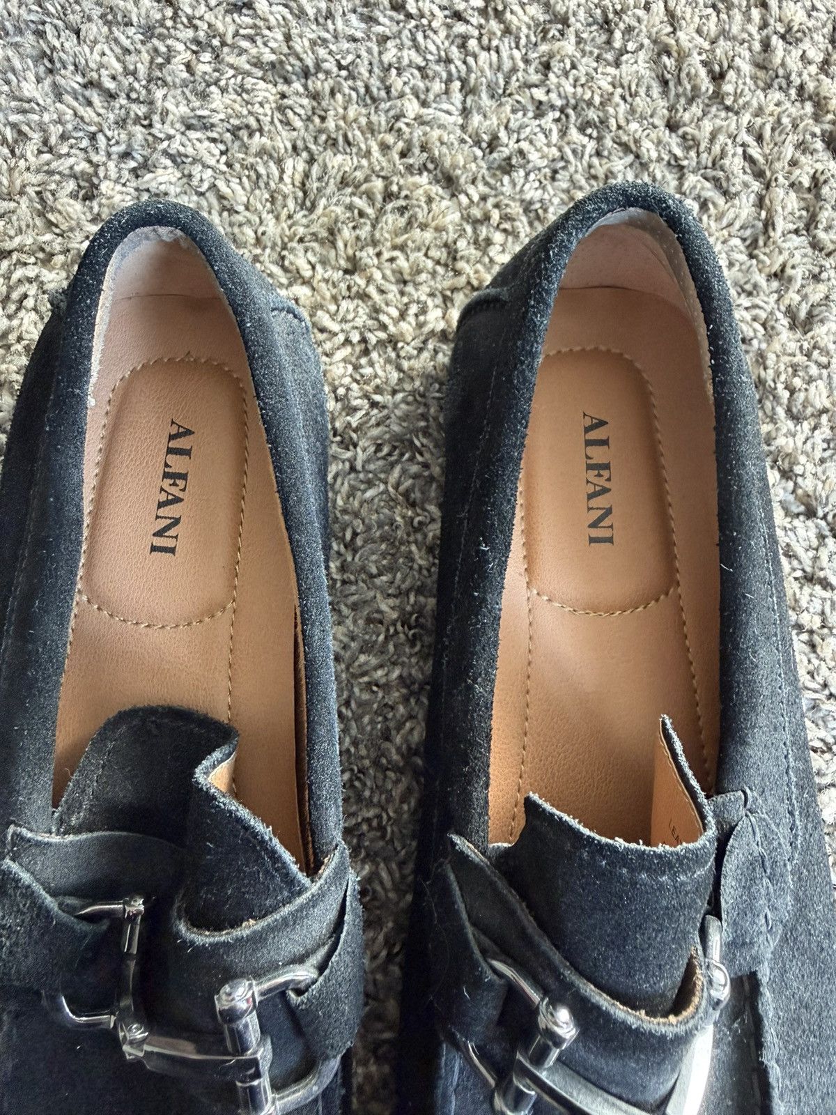 Alfani Alfani Suede Formal Black dress loafers Size US 9.5 / EU 42-43 - 2 Thumbnail
