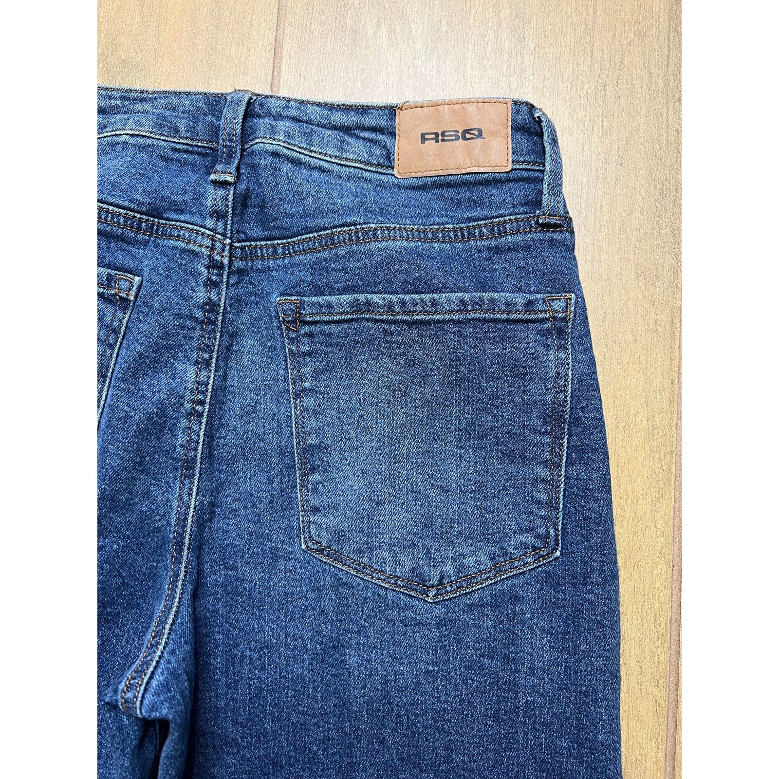 Rsq RSQ High Rise Flare Jeans Womens Size 27 Blue Stretch Denim Size 27" / US 4 / IT 40 - 12 Thumbnail