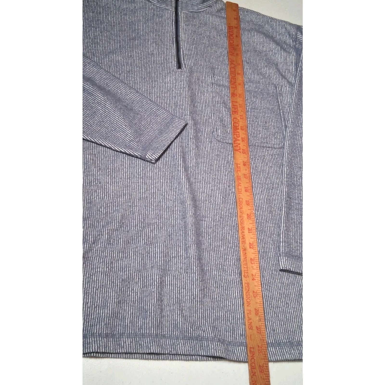 Vintage Vintage Fieldmaster Shirt Men Medium Pullover 1/4 Zip Blue Striped 1990s Regular Size US M / EU 48-50 / 2 - 7 Thumbnail