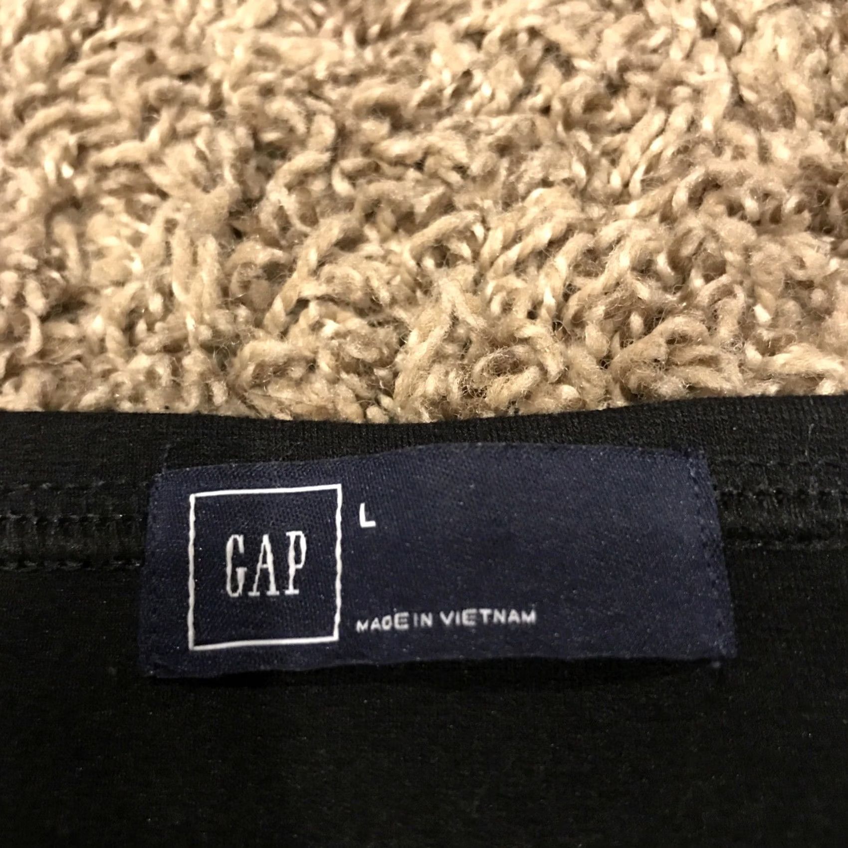 Gap Gap L Womens Black Polyester Blend Long Sleeve Sweater Dress A45 Size L / US 10 / IT 46 - 2 Thumbnail