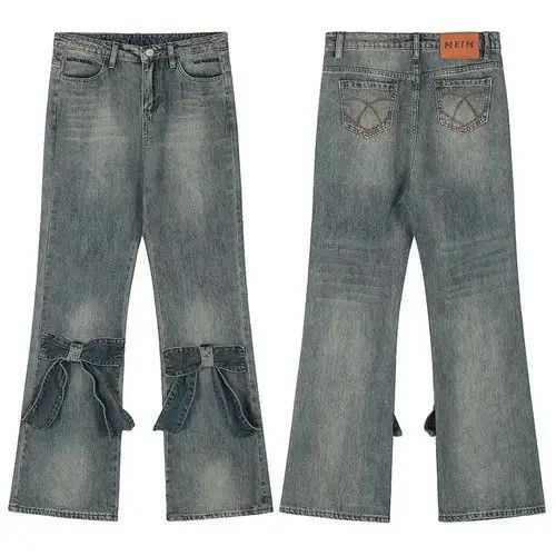 Japanese Brand × Jean Wide Leg Jeans Autumn And Winter Flare Jeans Size 32" / US 10 / IT 46 - 3 Thumbnail
