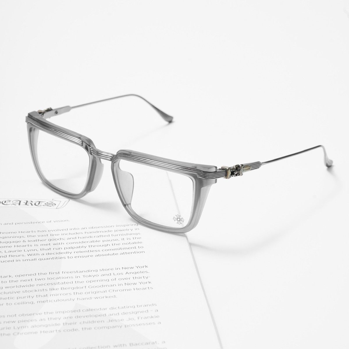 Chrome Hearts CHROME HEARTS TRYDIXAGAIN MATTE GRAY GLASSES Size ONE SIZE - 1 Thumbnail