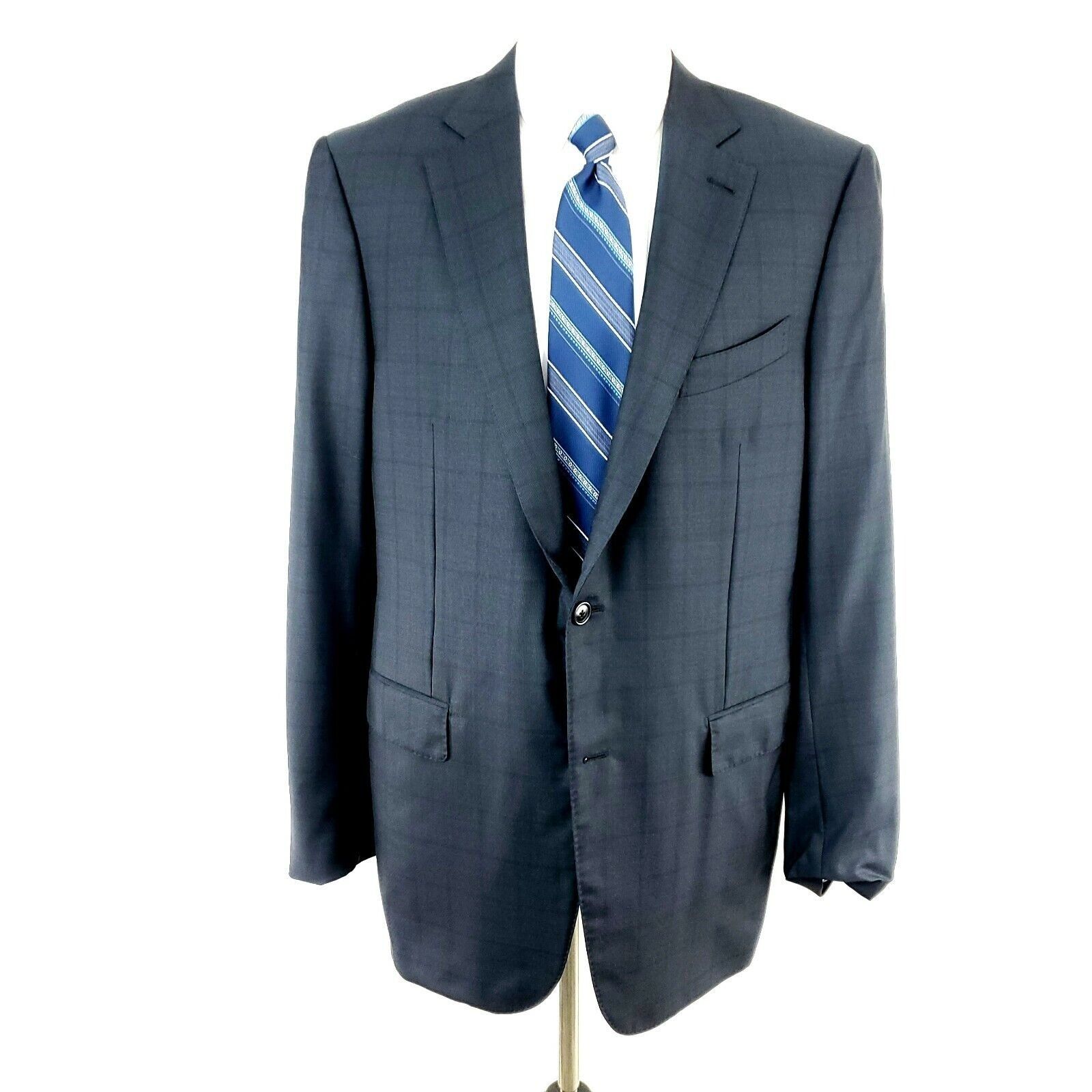 Ermenegildo Zegna Ermenegildo Zegna Trofeo 600 40R 2 Button Microcheck Gray Wo Size 40R - 3 Thumbnail