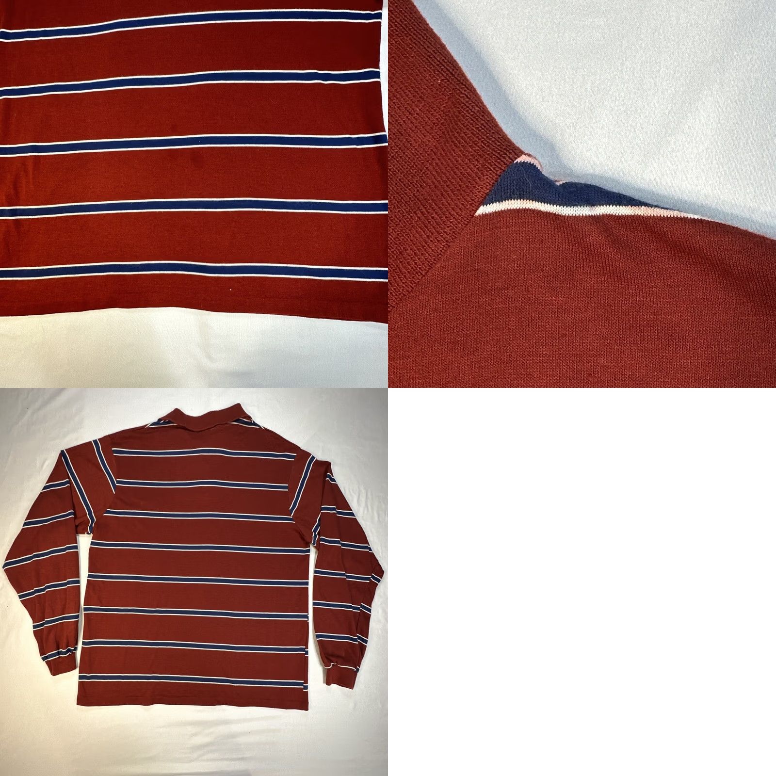 Sears VINTAGE Sears Men’s XL TALL XLT Kings Road L/S Polo Shirt Red Blue White Striped 80s Size US XL / EU 56 / 4 - 8 Thumbnail