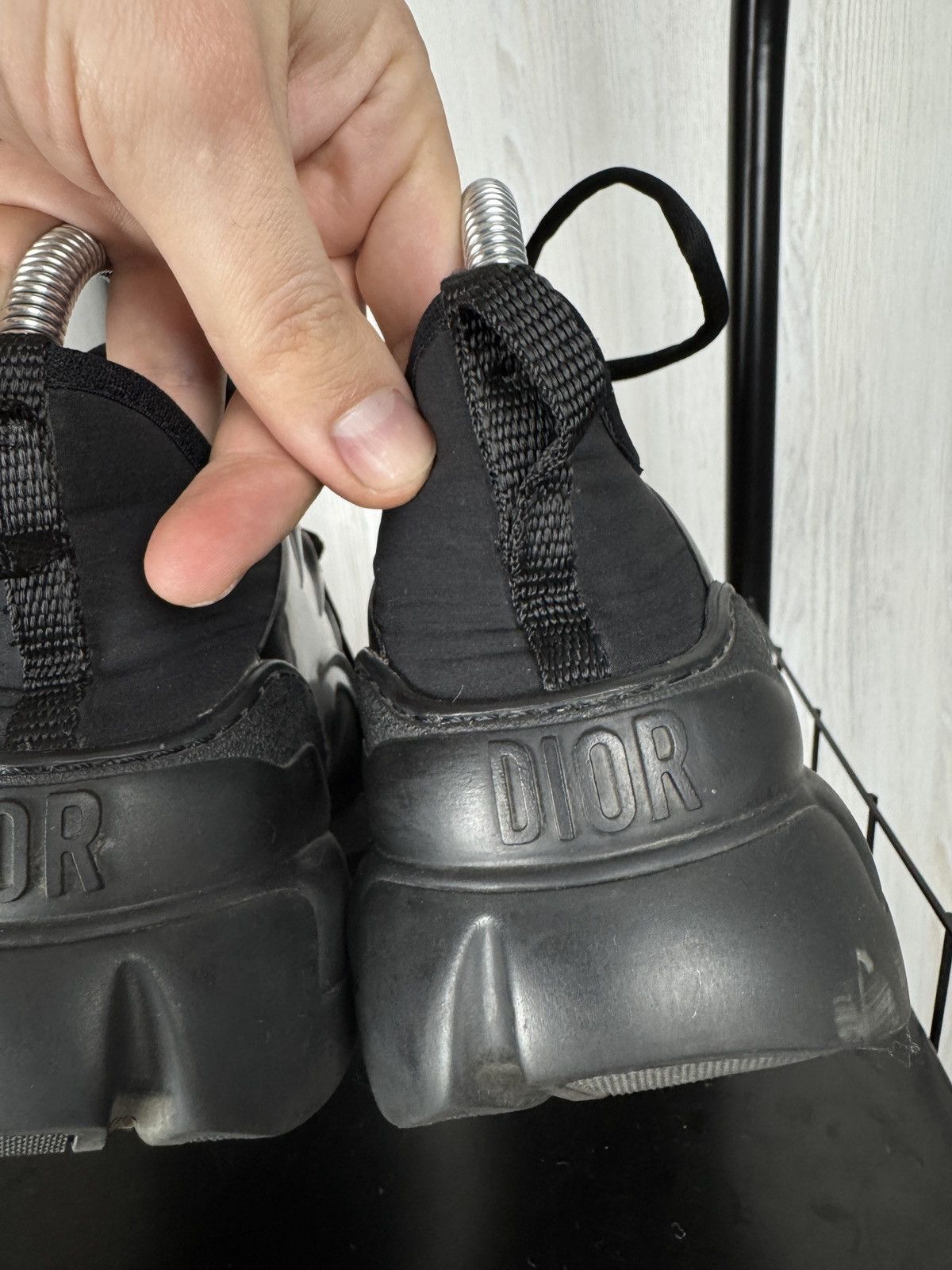 Christian Dior Monsieur Dior Black Fabric Leather D-Connect Lace Up Sneakers Size US 7.5 / IT 37.5 - 13 Thumbnail