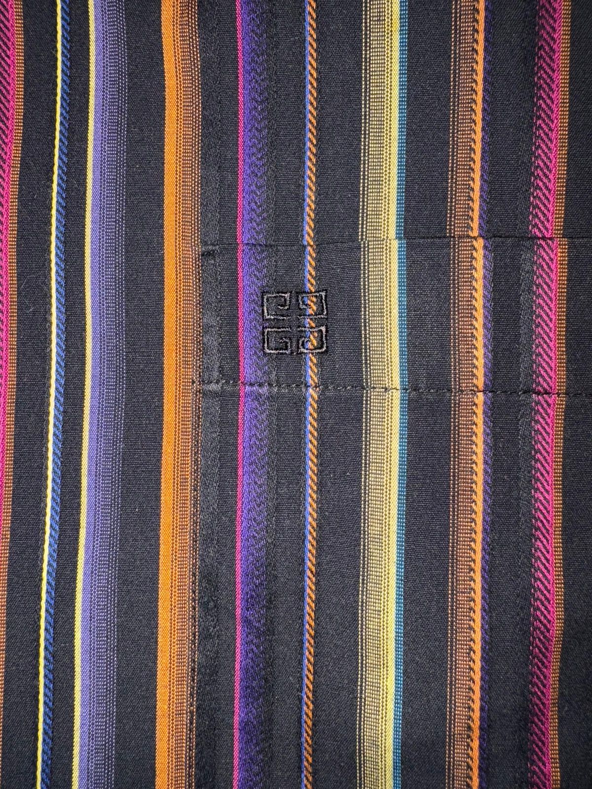 Givenchy VTG Givenchy 4G Logo Rainbow Stripe Shirt Size 105 (L) Size US L / EU 52-54 / 3 - 6 Thumbnail