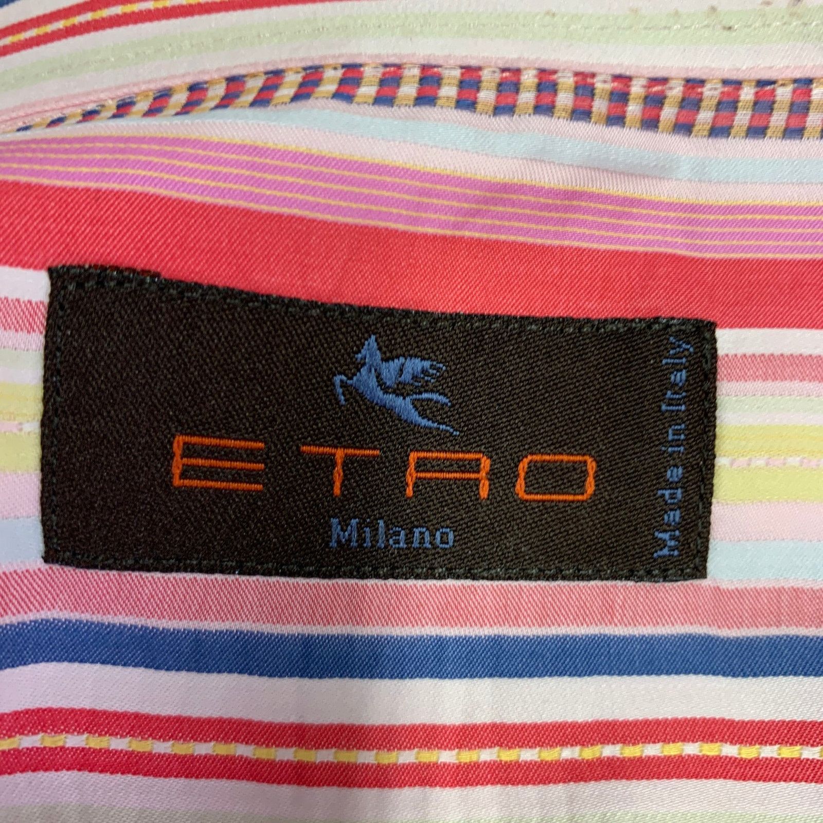 Etro Size S Multi Color Stripe Cotton Button Up Long Sleeve Shirt Size US S / EU 44-46 / 1 - 4 Thumbnail