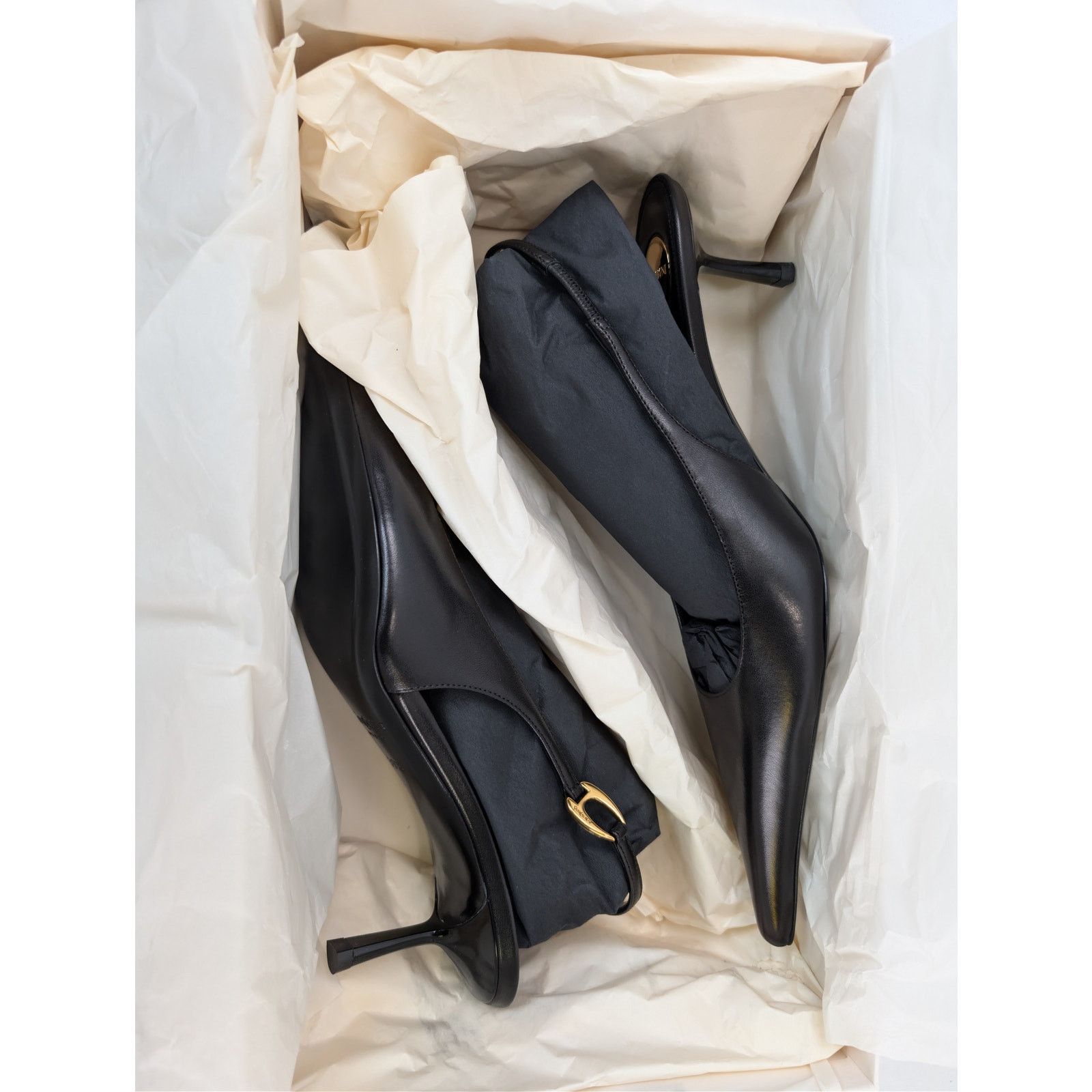 Saint Laurent Paris o1rshd1 Vendome 50 leather slingback pumps Sandal in black Size US 9.5 / IT 39.5 - 20 Thumbnail