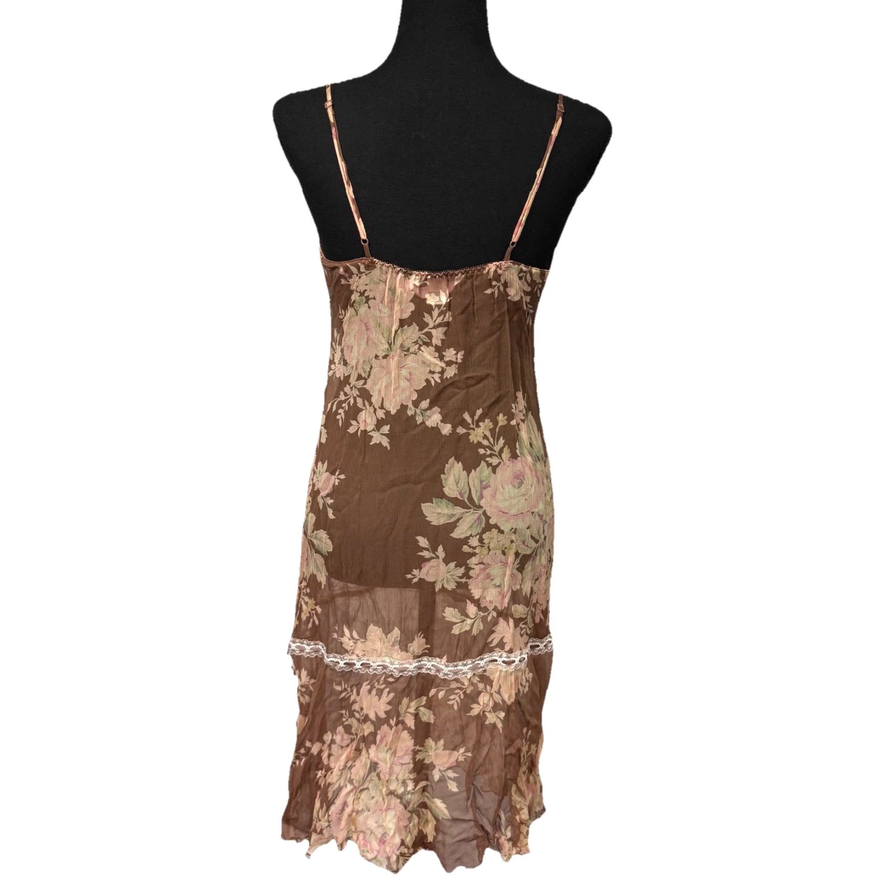 brown floral slip dress Felirose Slip Dress in Earthy Floral Brown
