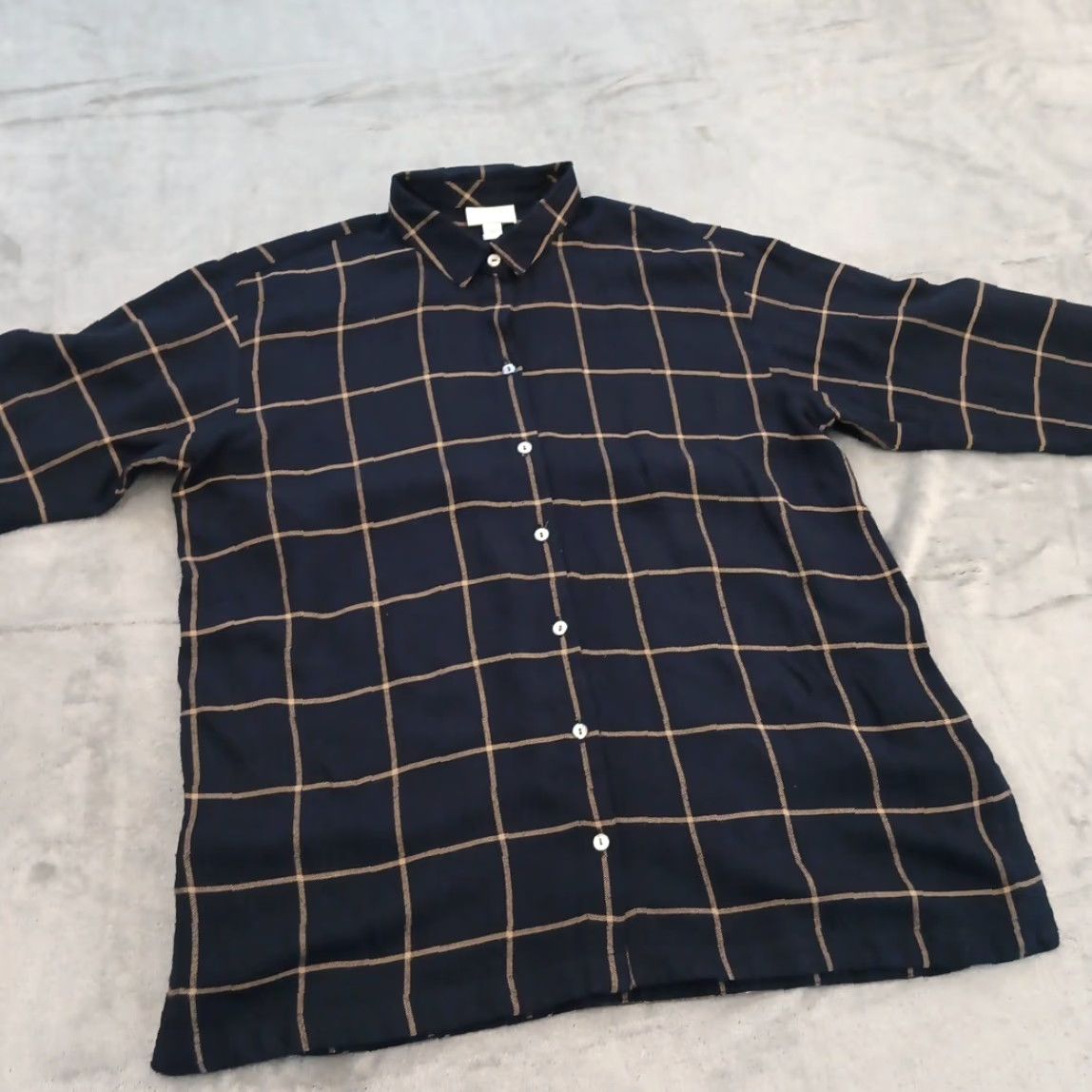 J. Jill J.Jill Shirt Womens Small Black Beige Plaid Long Sleeve Button Up Tunic S Black Plaid 60s? Size S / US 4 / IT 40 - 4 Thumbnail