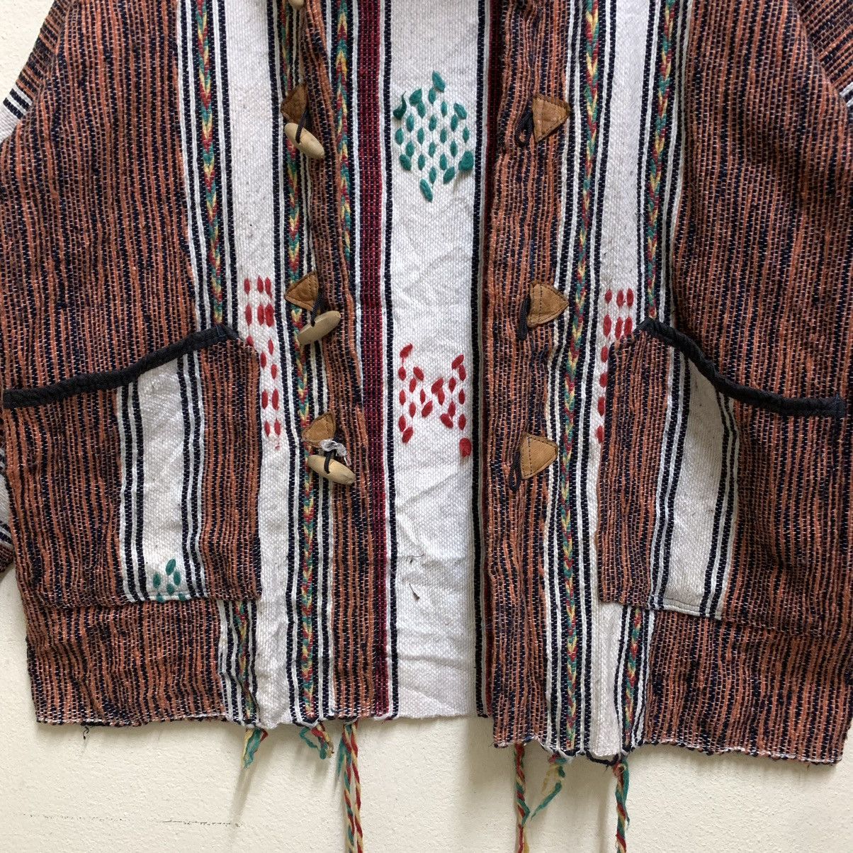 Handmade × Vintage Vintage MOROCCAN BOHEMIAN Handmade Wool ethnic Jacket Size US XL / EU 56 / 4 - 4 Thumbnail