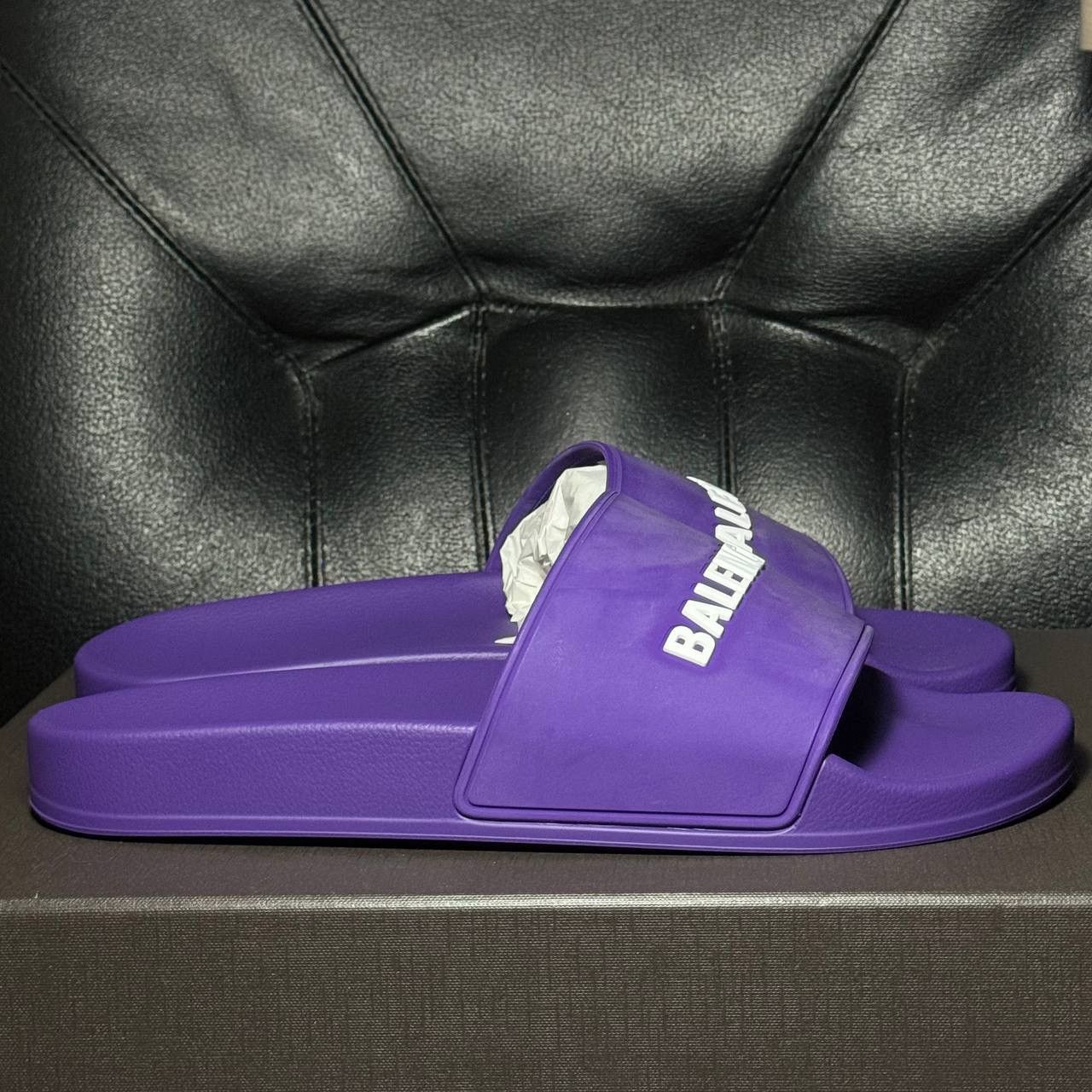 Balenciaga slippers Balenciaga pool slide purple Size US 11 / IT 41 - 1 Thumbnail