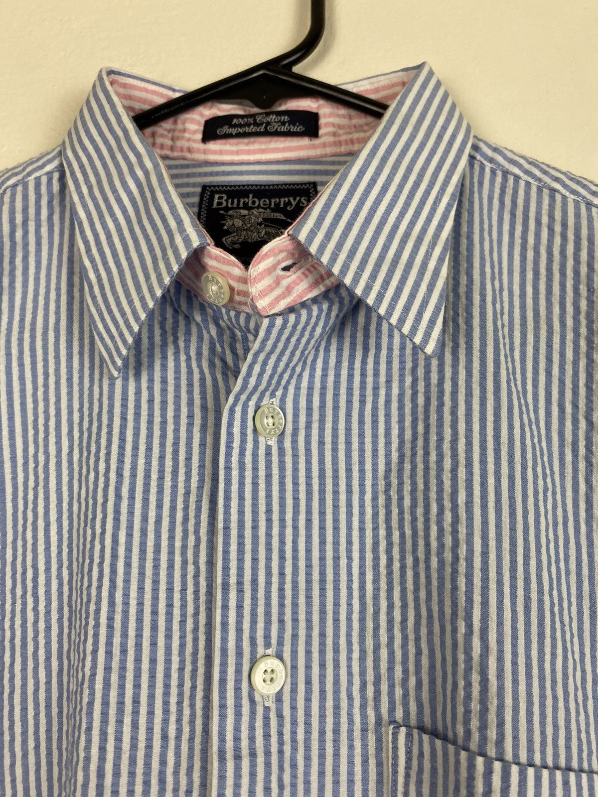 Burberry × Vintage Vintage Burberry Woven Button Up Shirt Size US M / EU 48-50 / 2 - 3 Thumbnail