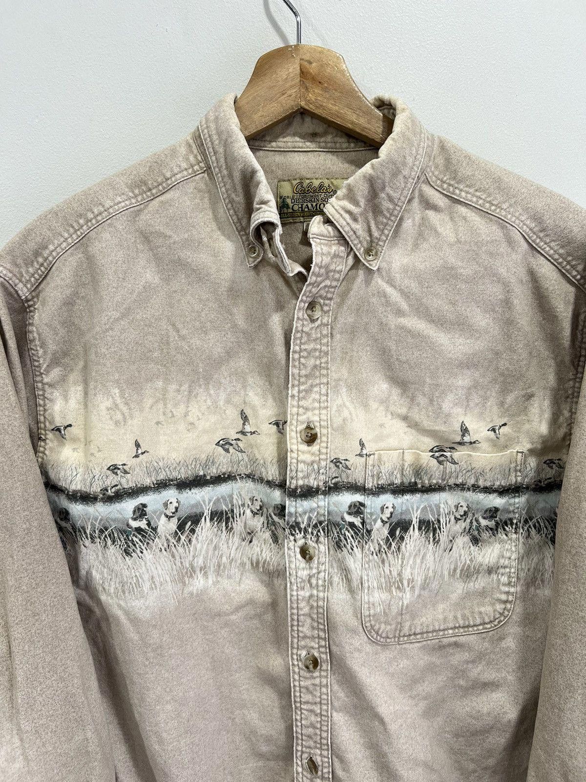 Vintage Vintage Cabela Chamois Button Shirt dog hunting animal Size US L / EU 52-54 / 3 - 4 Thumbnail